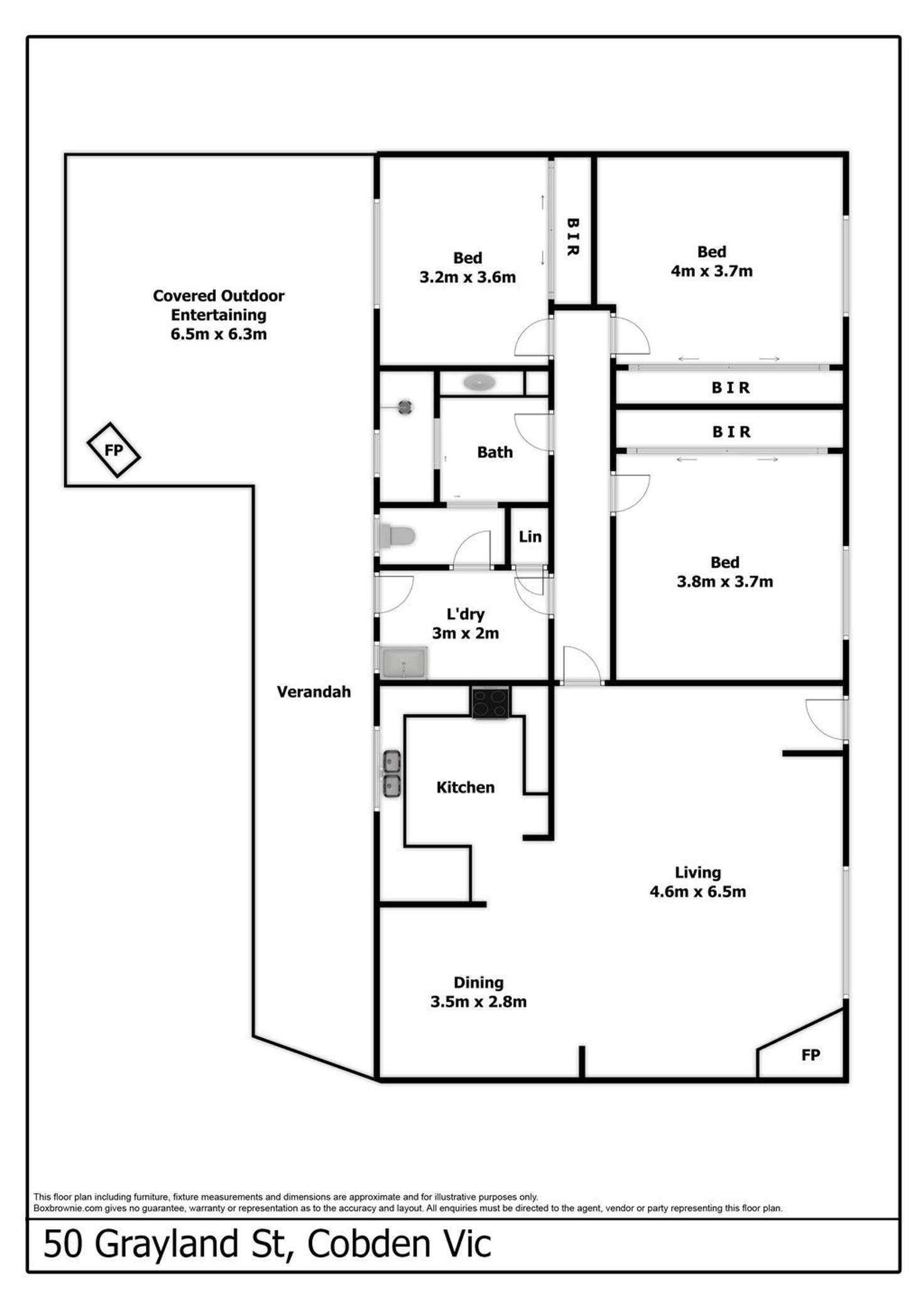 Floorplan of Homely house listing, 50 Grayland Street, Cobden VIC 3266