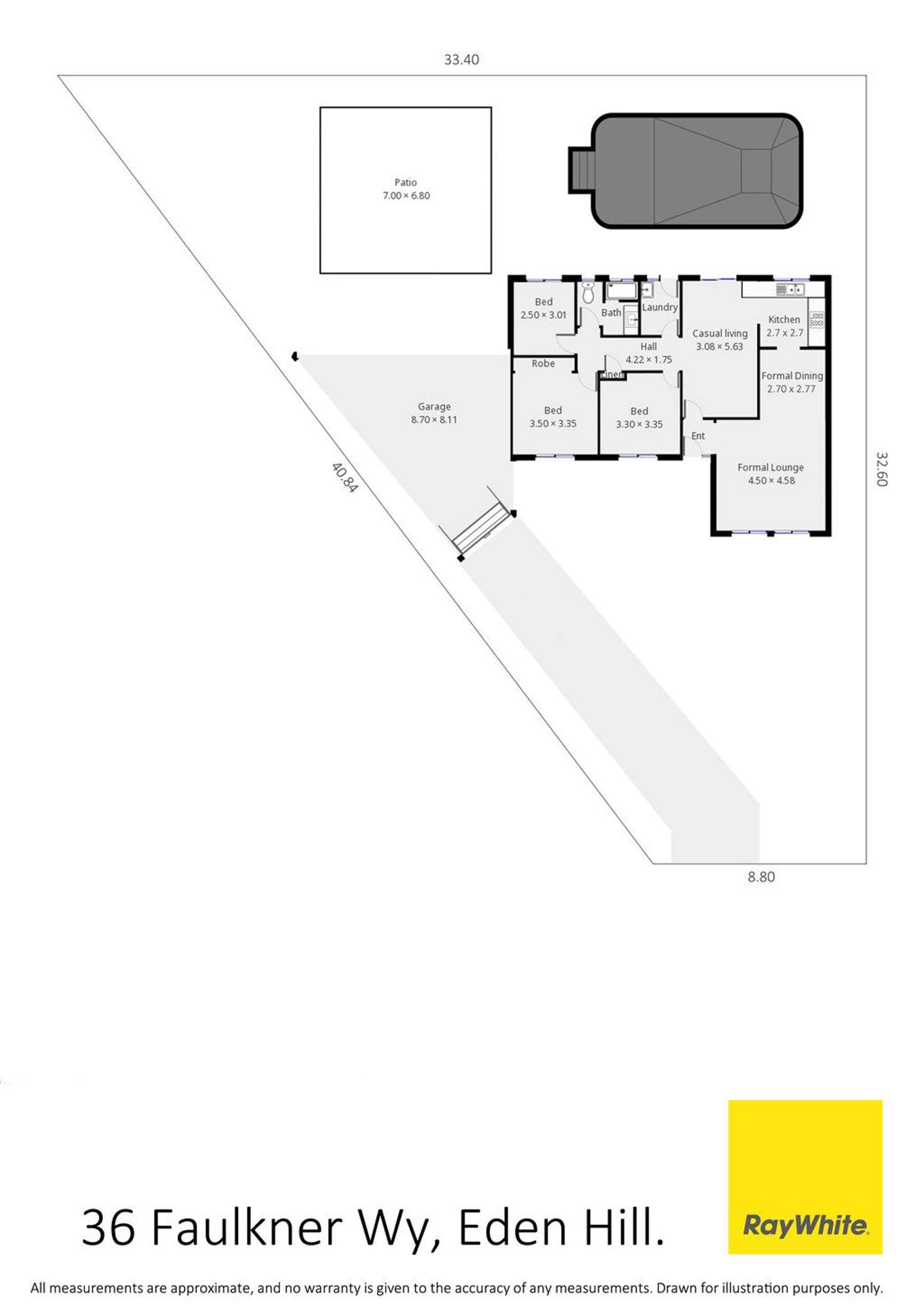 Floorplan of Homely house listing, 36 Faulkner Way, Eden Hill WA 6054