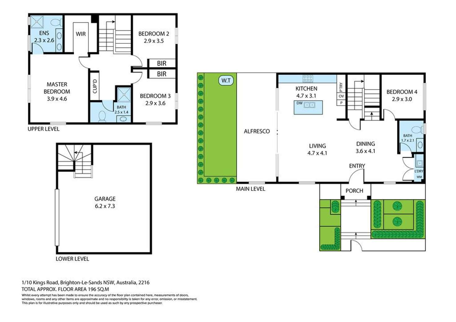 Floorplan of Homely townhouse listing, 1/10 Kings Road, Brighton-le-sands NSW 2216