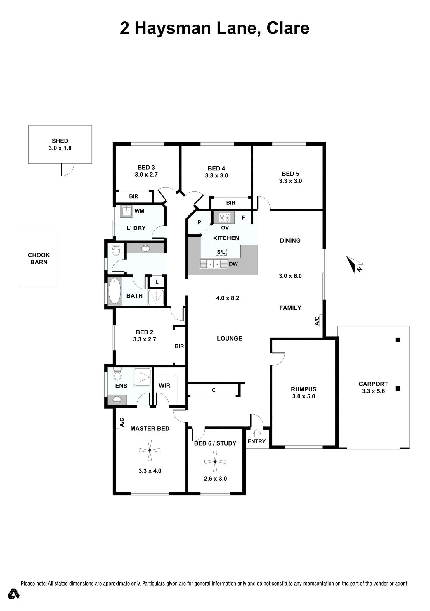 Floorplan of Homely house listing, 2 Haysman Lane, Clare SA 5453