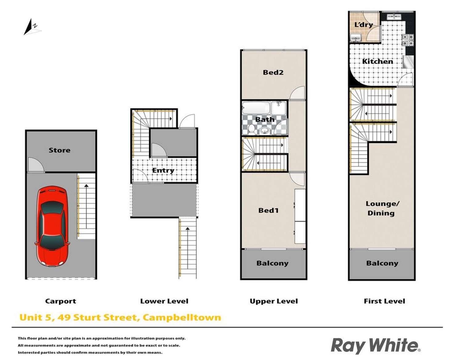 Floorplan of Homely townhouse listing, 5/49 Sturt Street, Campbelltown NSW 2560