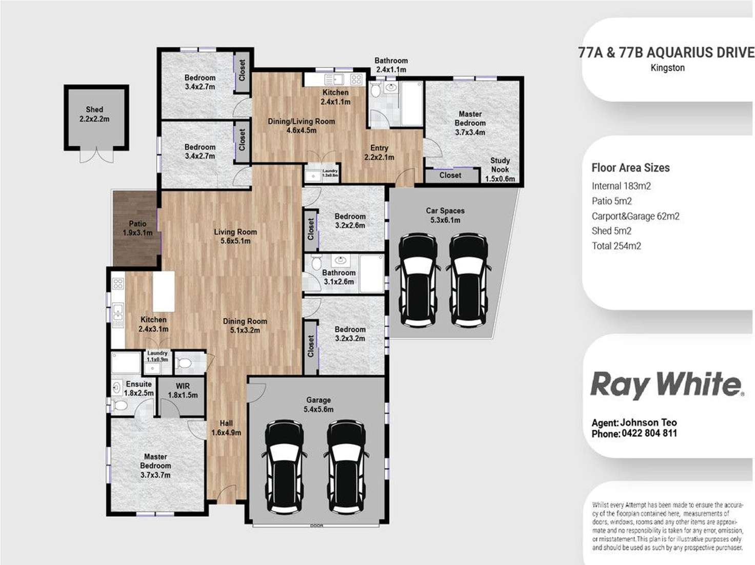 Floorplan of Homely house listing, 77 Aquarius Drive, Kingston QLD 4114