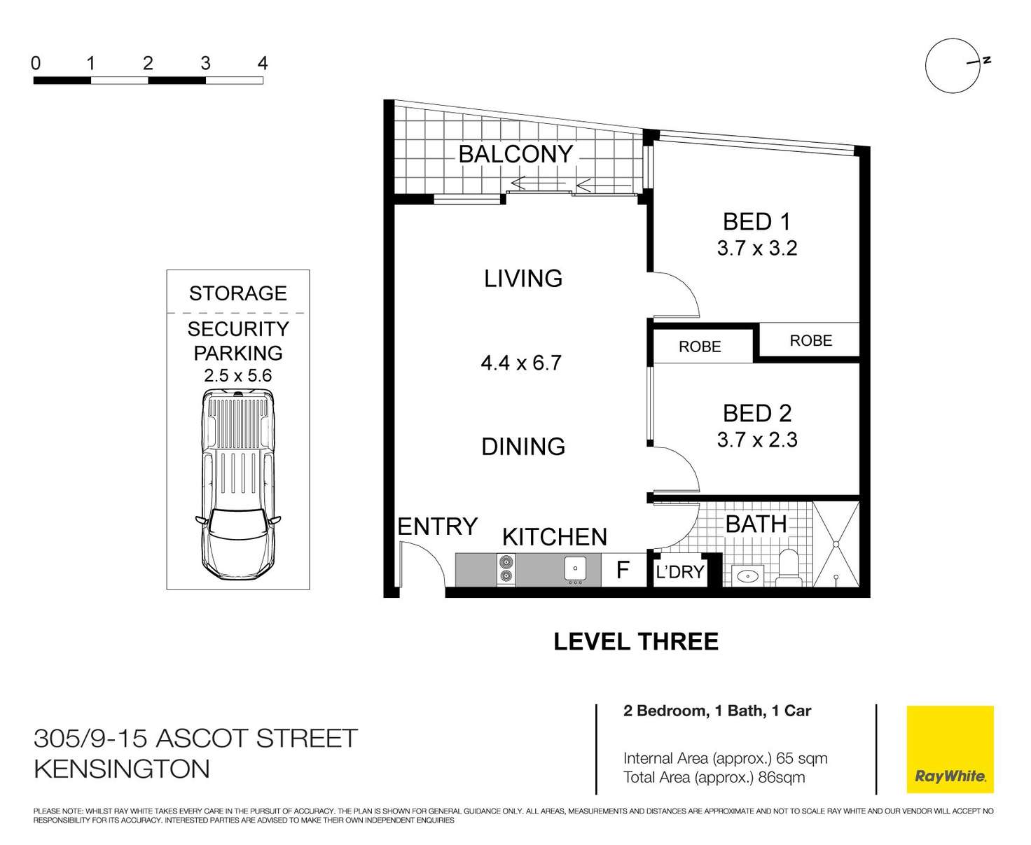 Floorplan of Homely apartment listing, 305/9-15 Ascot Street, Kensington NSW 2033