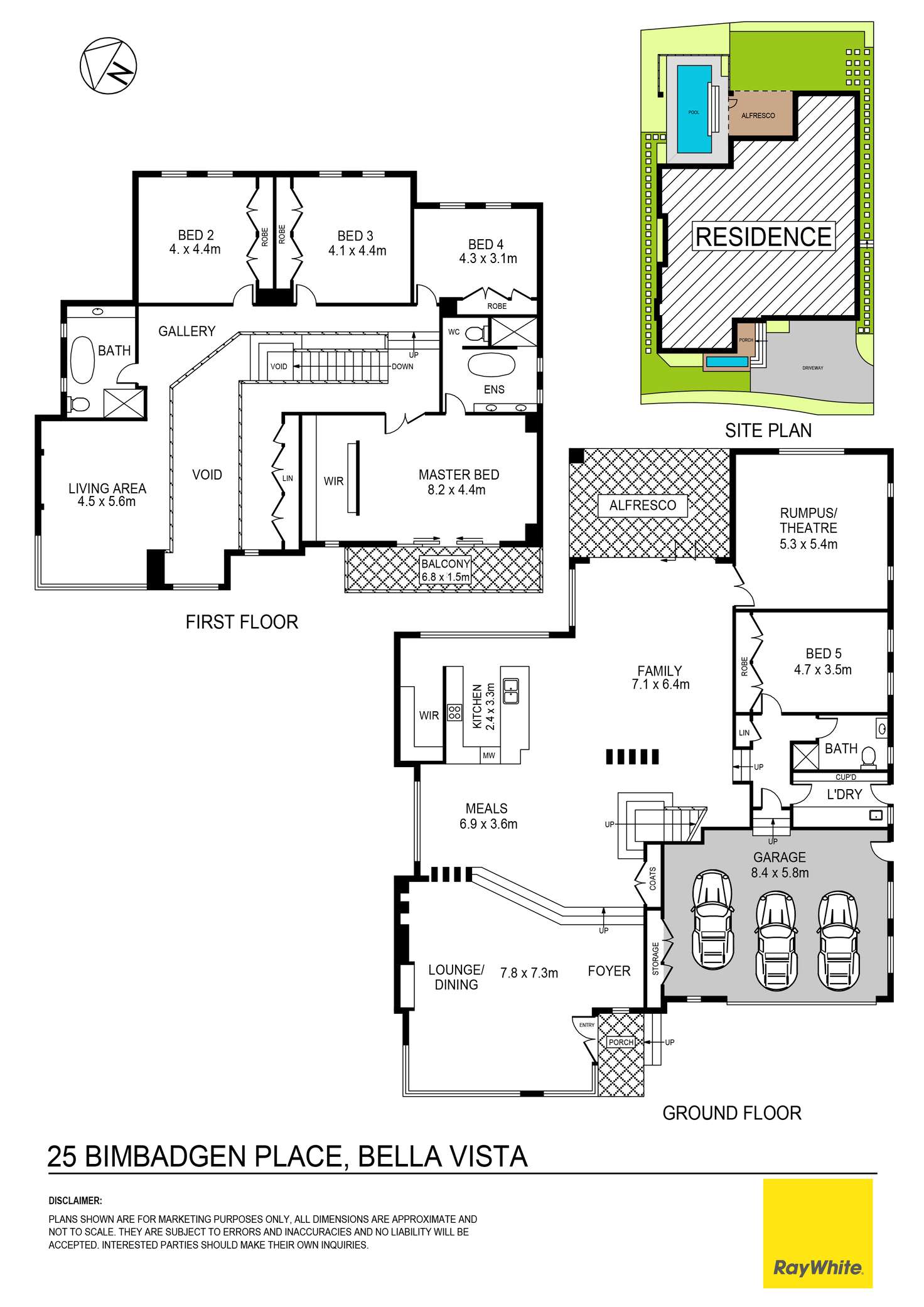 Floorplan of Homely house listing, 25 Bimbadgen Place, Bella Vista NSW 2153