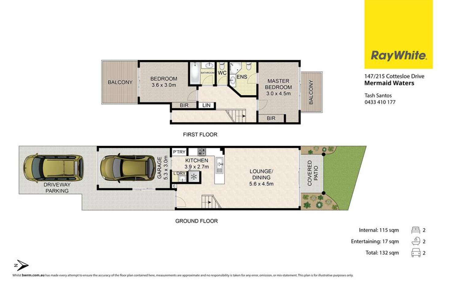 Floorplan of Homely unit listing, 147/215 Cottesloe Drive, Mermaid Waters QLD 4218