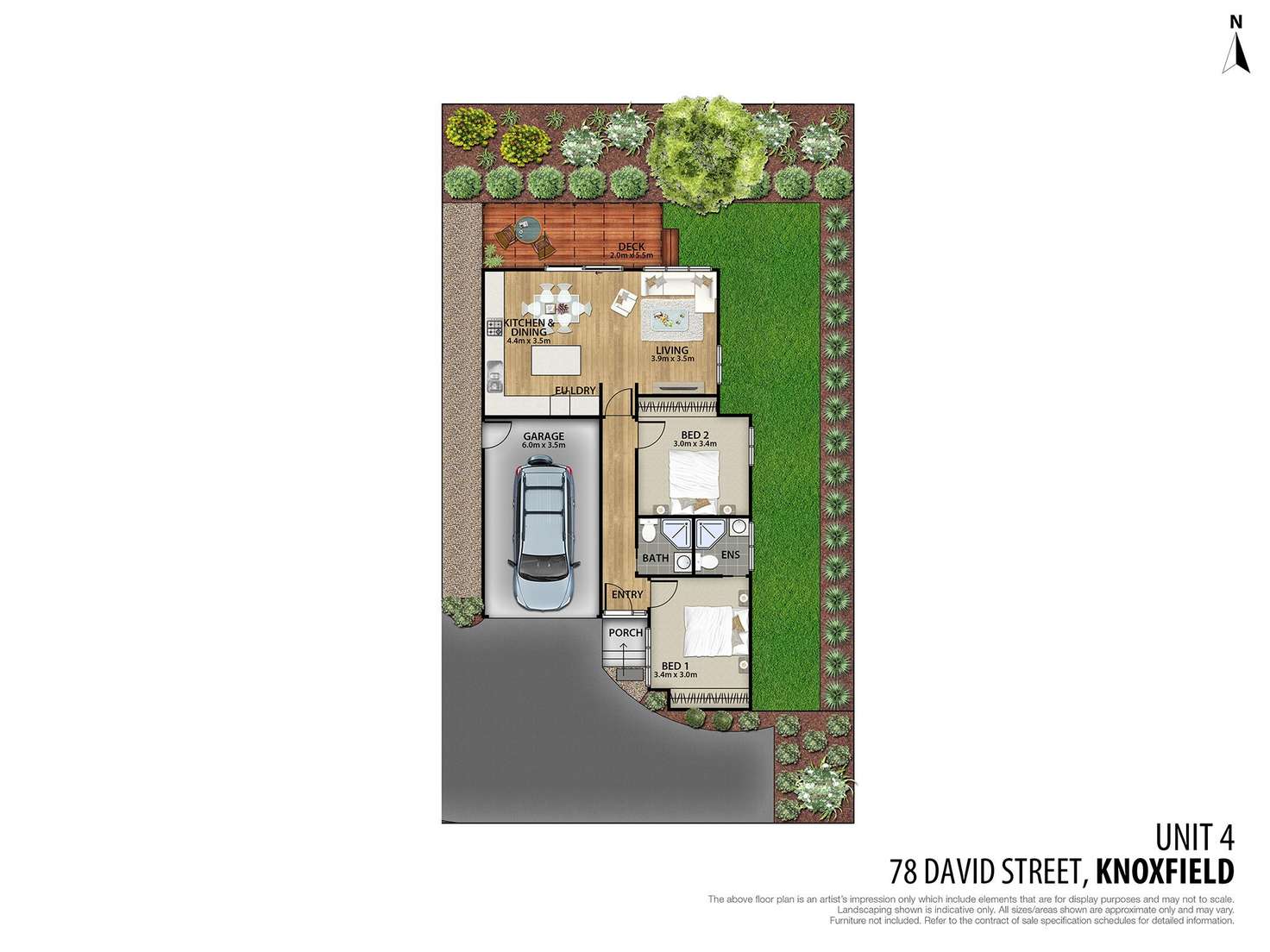 Floorplan of Homely townhouse listing, 4/78 David Street, Knoxfield VIC 3180