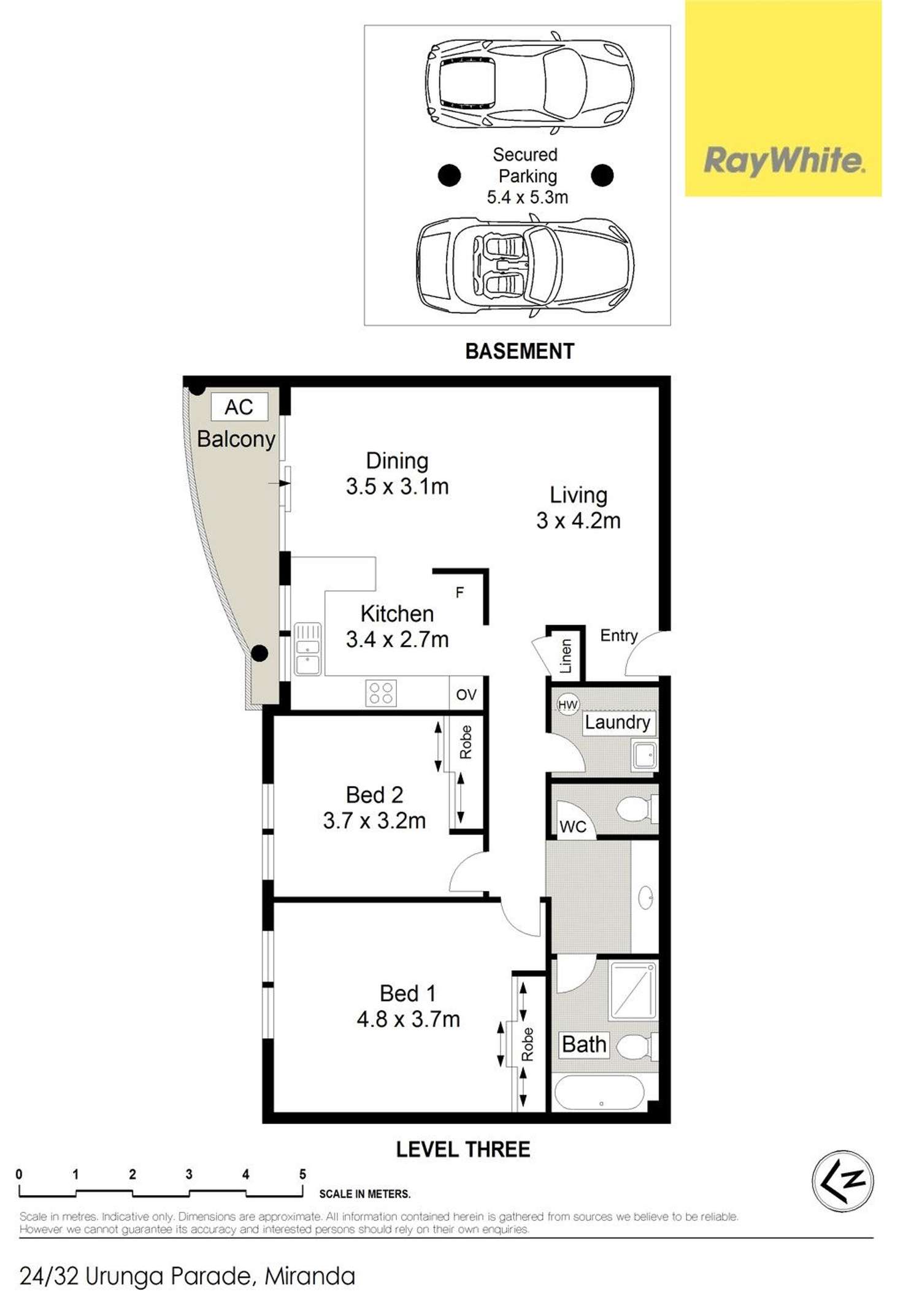 Floorplan of Homely apartment listing, 24/32-36 Urunga Parade, Miranda NSW 2228
