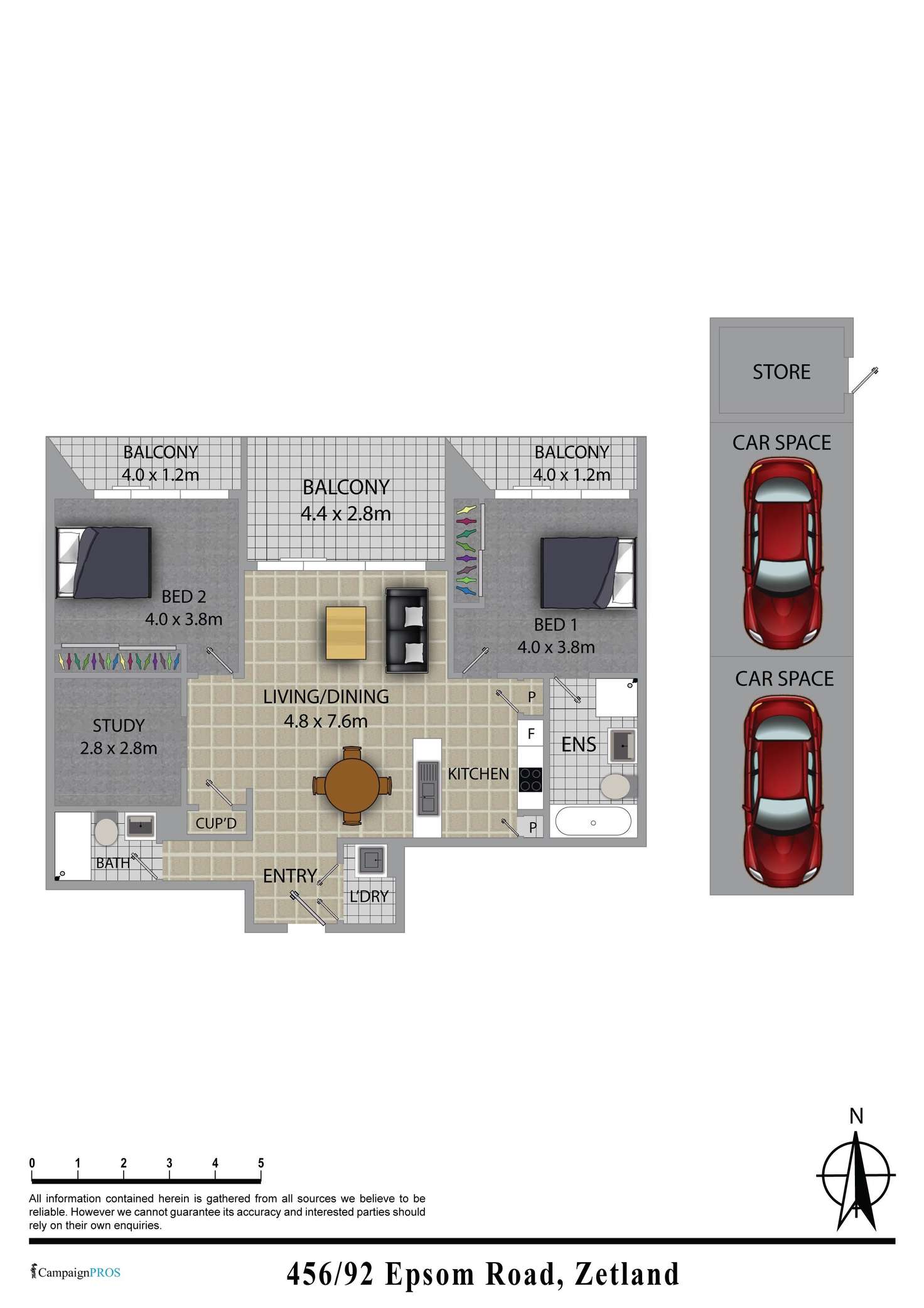 Floorplan of Homely apartment listing, 456/92 Epsom Road, Zetland NSW 2017