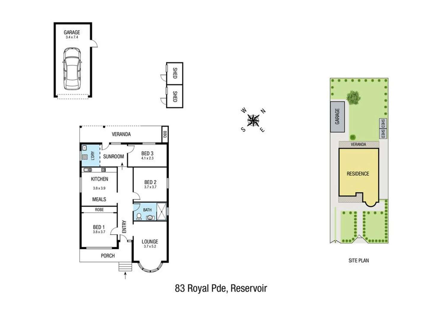 Floorplan of Homely house listing, 83 Royal Parade, Reservoir VIC 3073