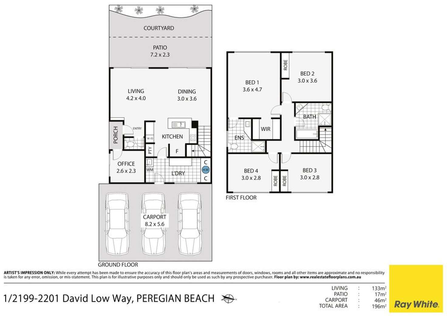 Floorplan of Homely unit listing, 1/2199-2201 David Low Way, Peregian Beach QLD 4573