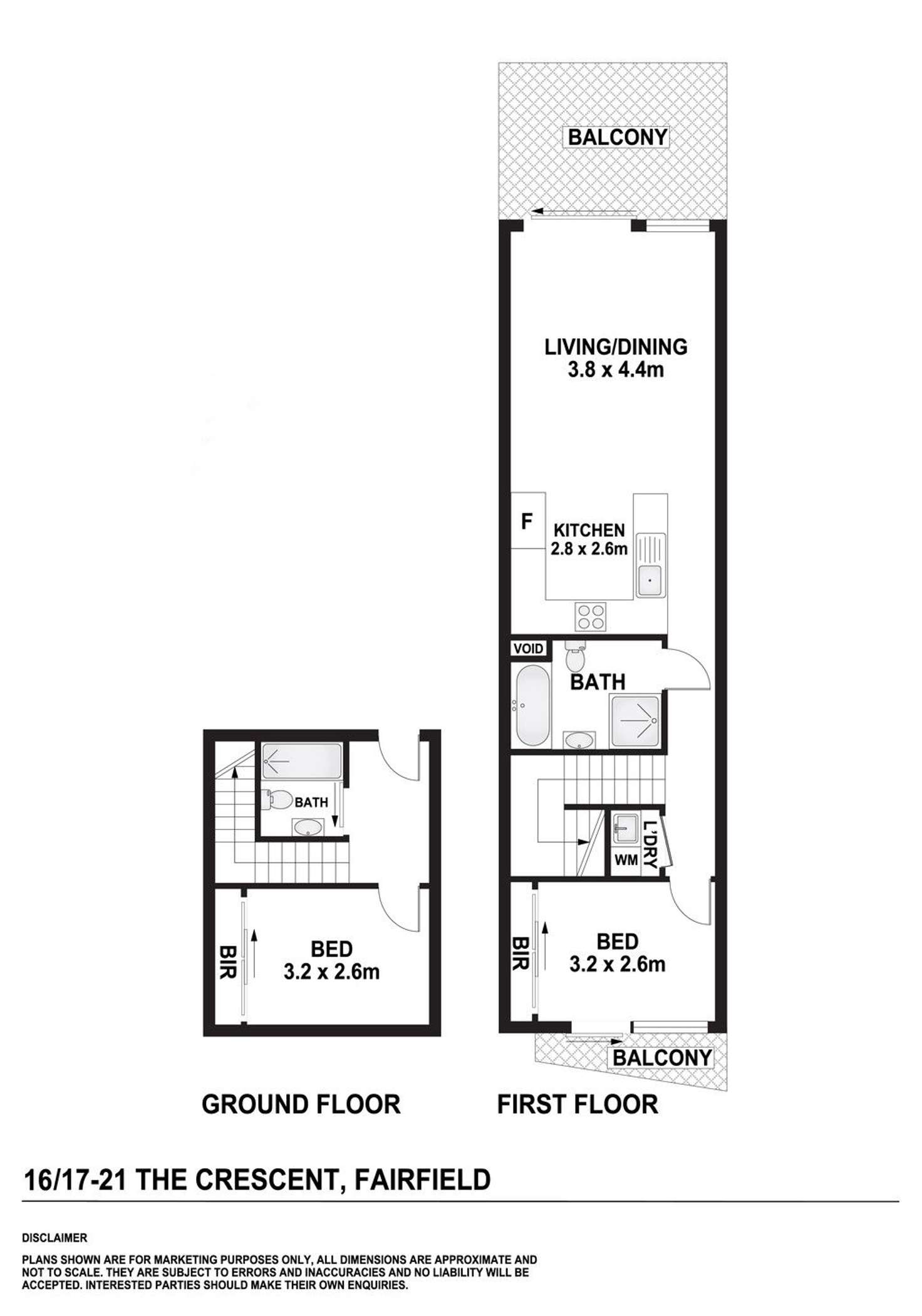 Floorplan of Homely house listing, 16/17-21 The Crescent, Fairfield NSW 2165