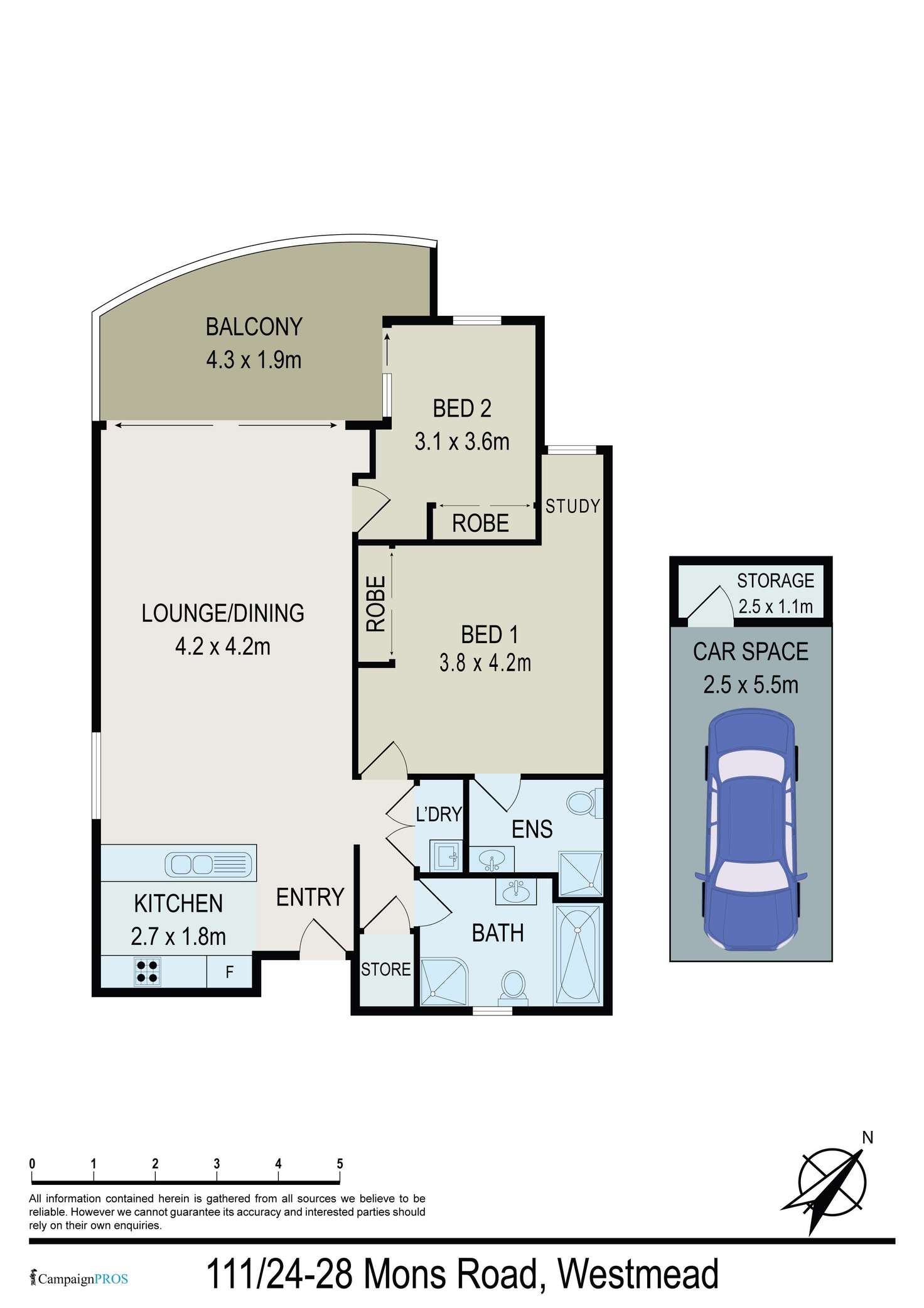Floorplan of Homely unit listing, 111/24-28 Mons Road, Westmead NSW 2145