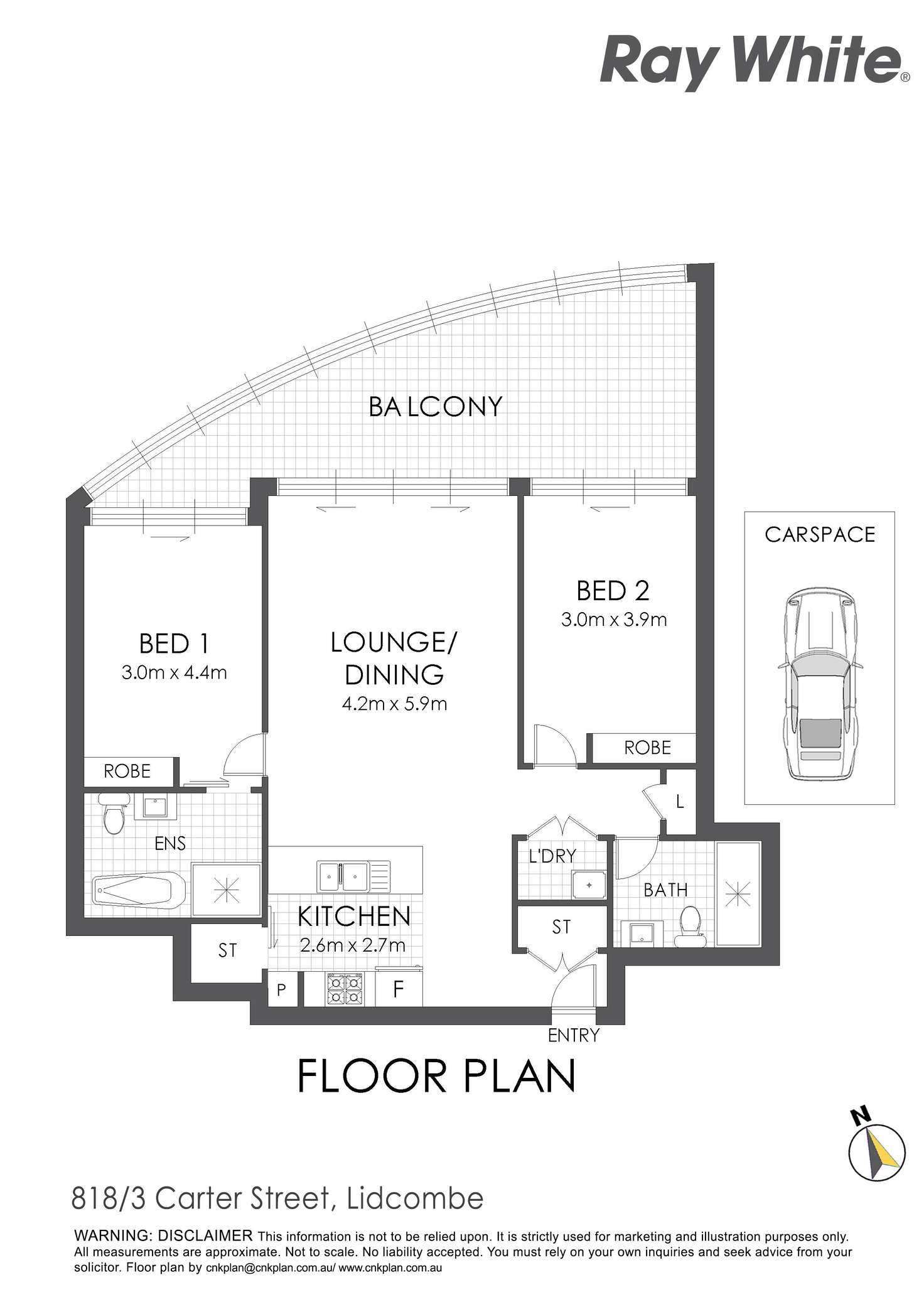 Floorplan of Homely apartment listing, 818/3 Carter Street, Lidcombe NSW 2141