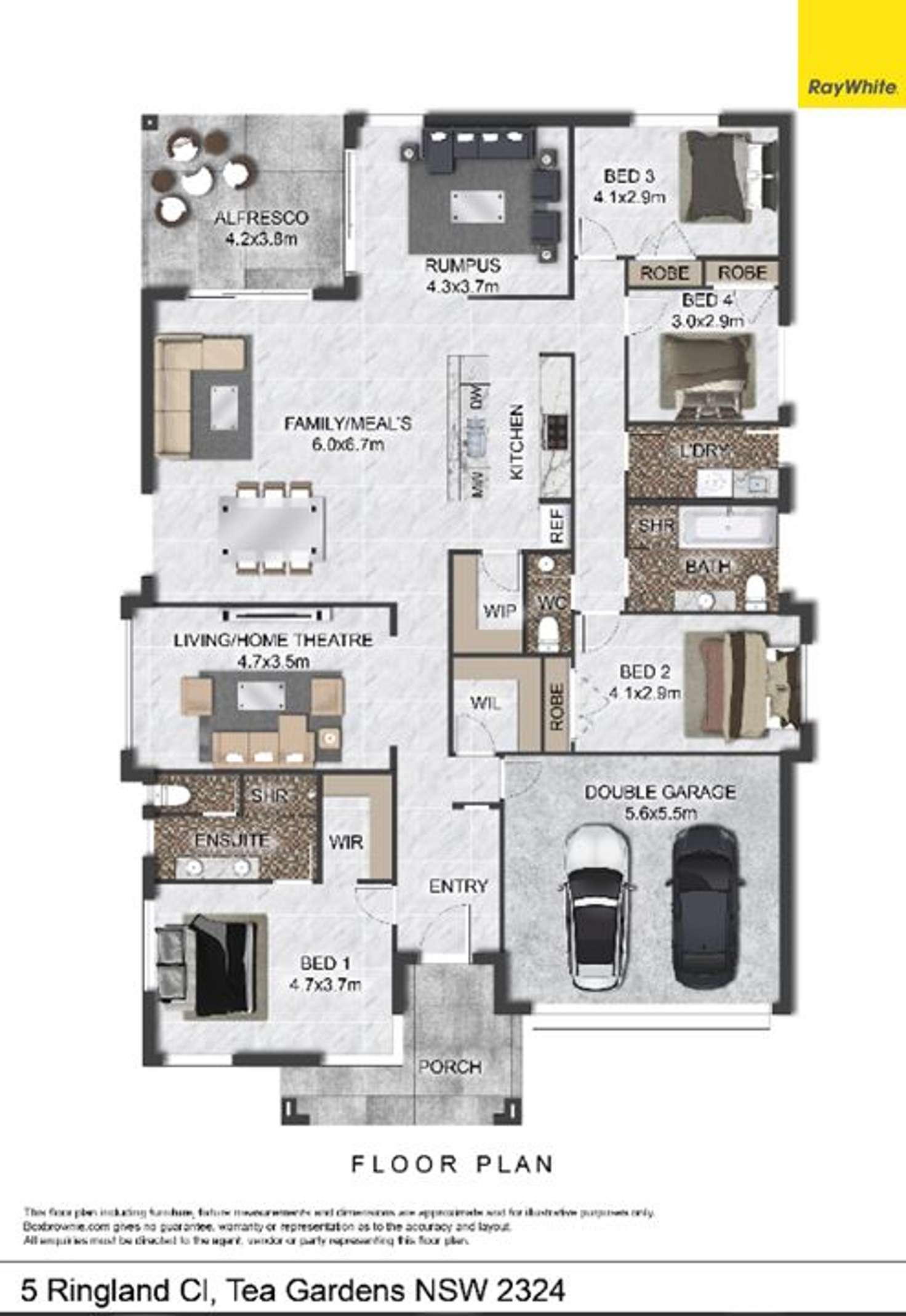 Floorplan of Homely house listing, 5 Ringland Close, Tea Gardens NSW 2324
