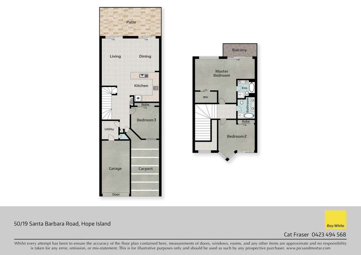 Floorplan of Homely townhouse listing, 50/19 Santa Barbara Road, Hope Island QLD 4212