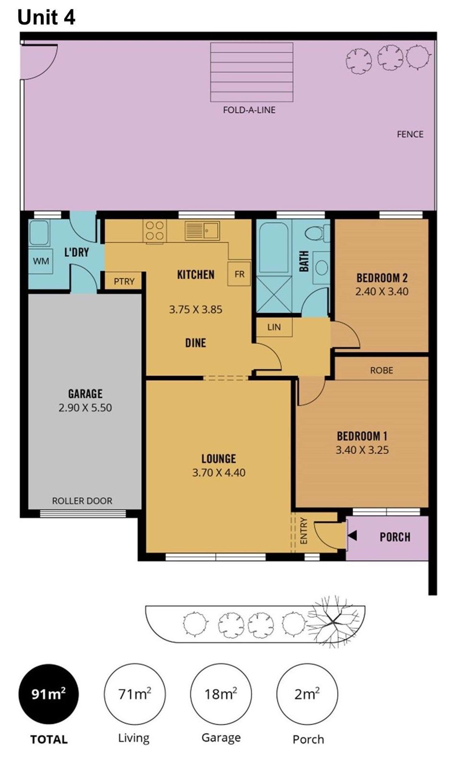 Floorplan of Homely unit listing, 3/21 Woodville Road, Woodville South SA 5011