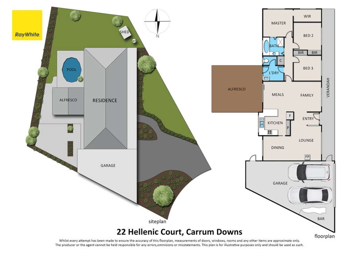 Floorplan of Homely house listing, 22 Hellenic Court, Carrum Downs VIC 3201
