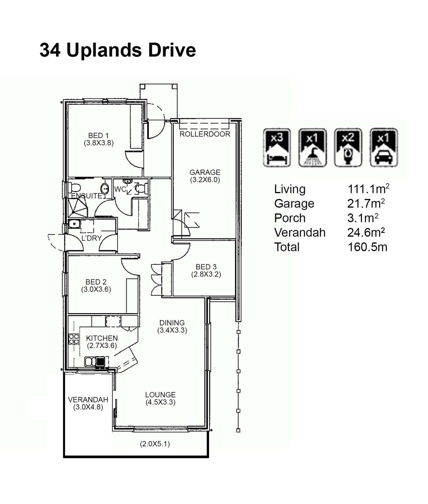 Floorplan of Homely house listing, 34 Uplands Drive, Murray Bridge SA 5253