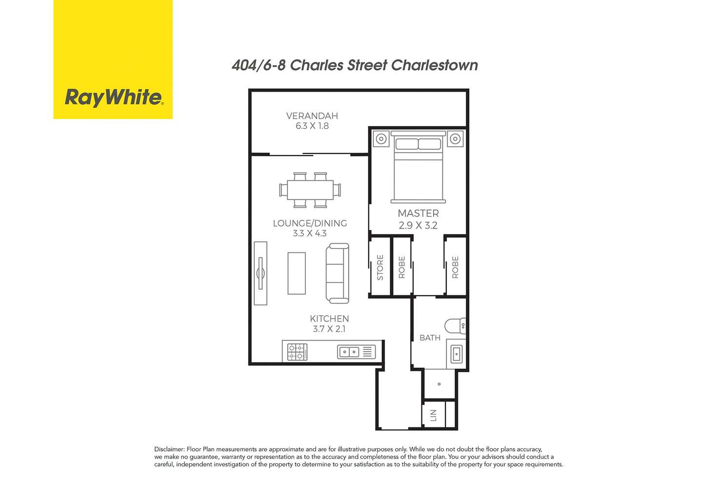 Floorplan of Homely apartment listing, 404/6-8 Charles Street, Charlestown NSW 2290