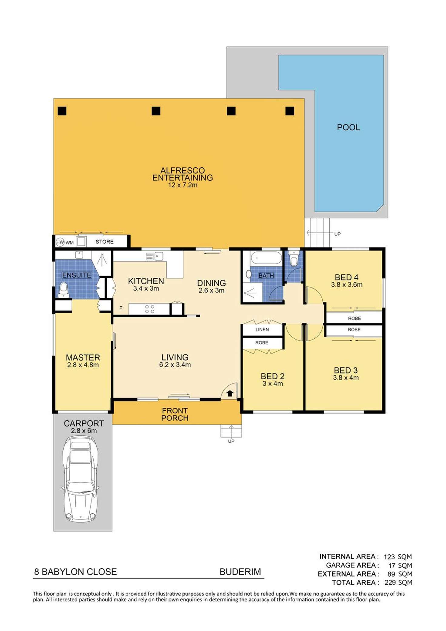 Floorplan of Homely house listing, 8 Babylon Close, Buderim QLD 4556