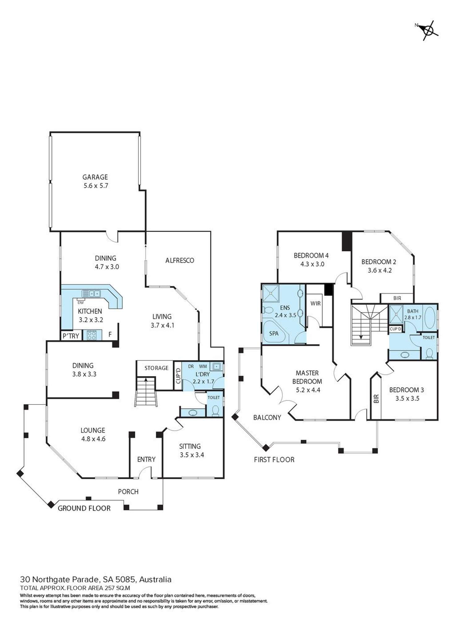 Floorplan of Homely house listing, 30 Northgate Parade, Northgate SA 5085