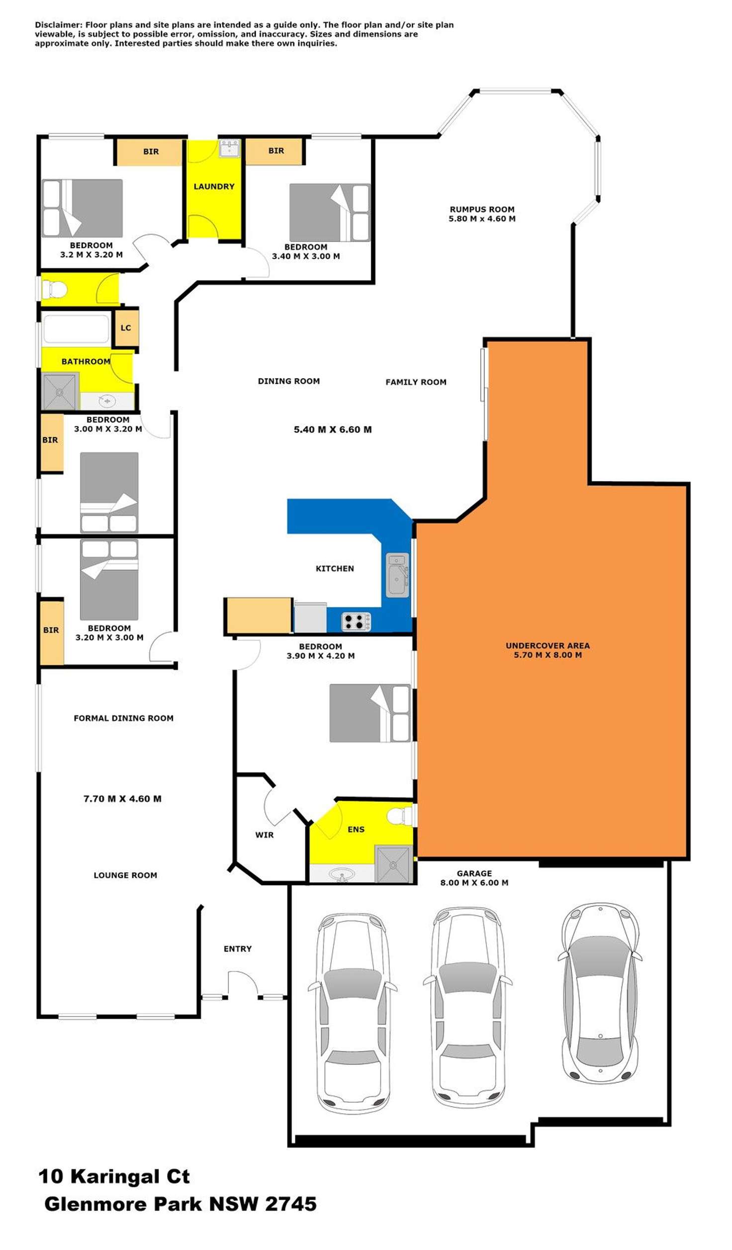 Floorplan of Homely house listing, 10 Karingal Court, Glenmore Park NSW 2745