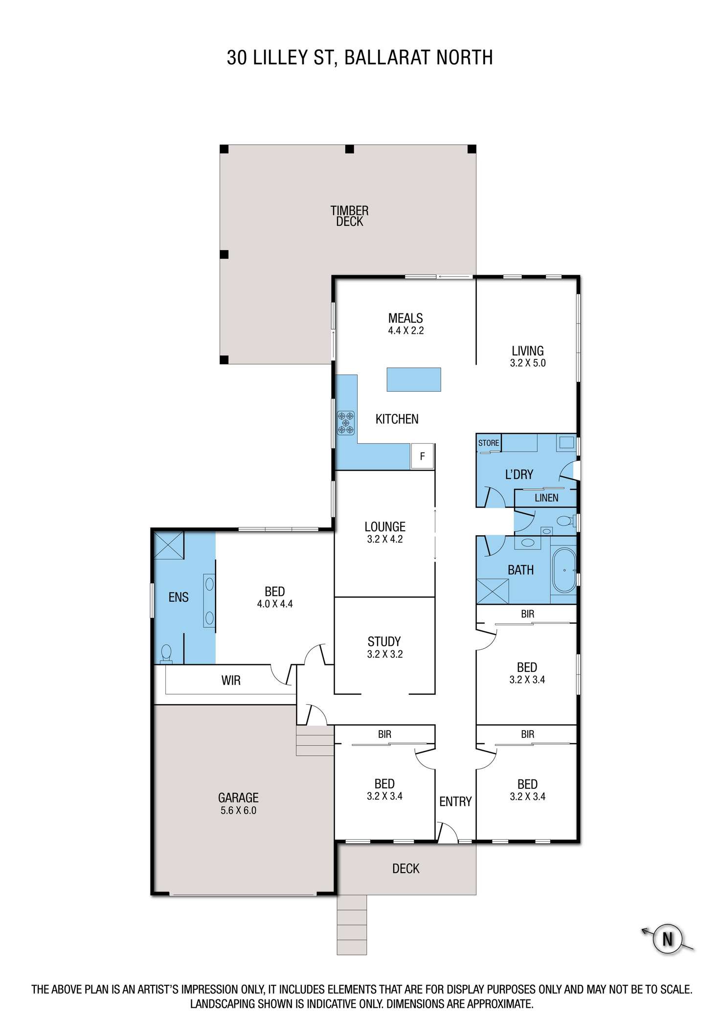 Floorplan of Homely house listing, 30 Lilley Street, Ballarat North VIC 3350