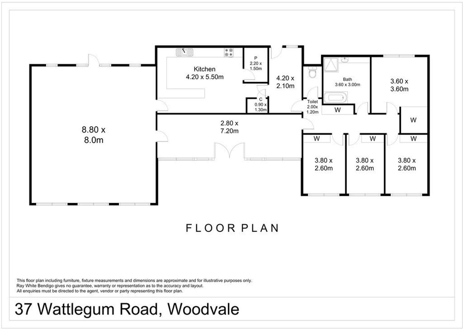 Floorplan of Homely house listing, 37 Wattlegum Road, Woodvale VIC 3556
