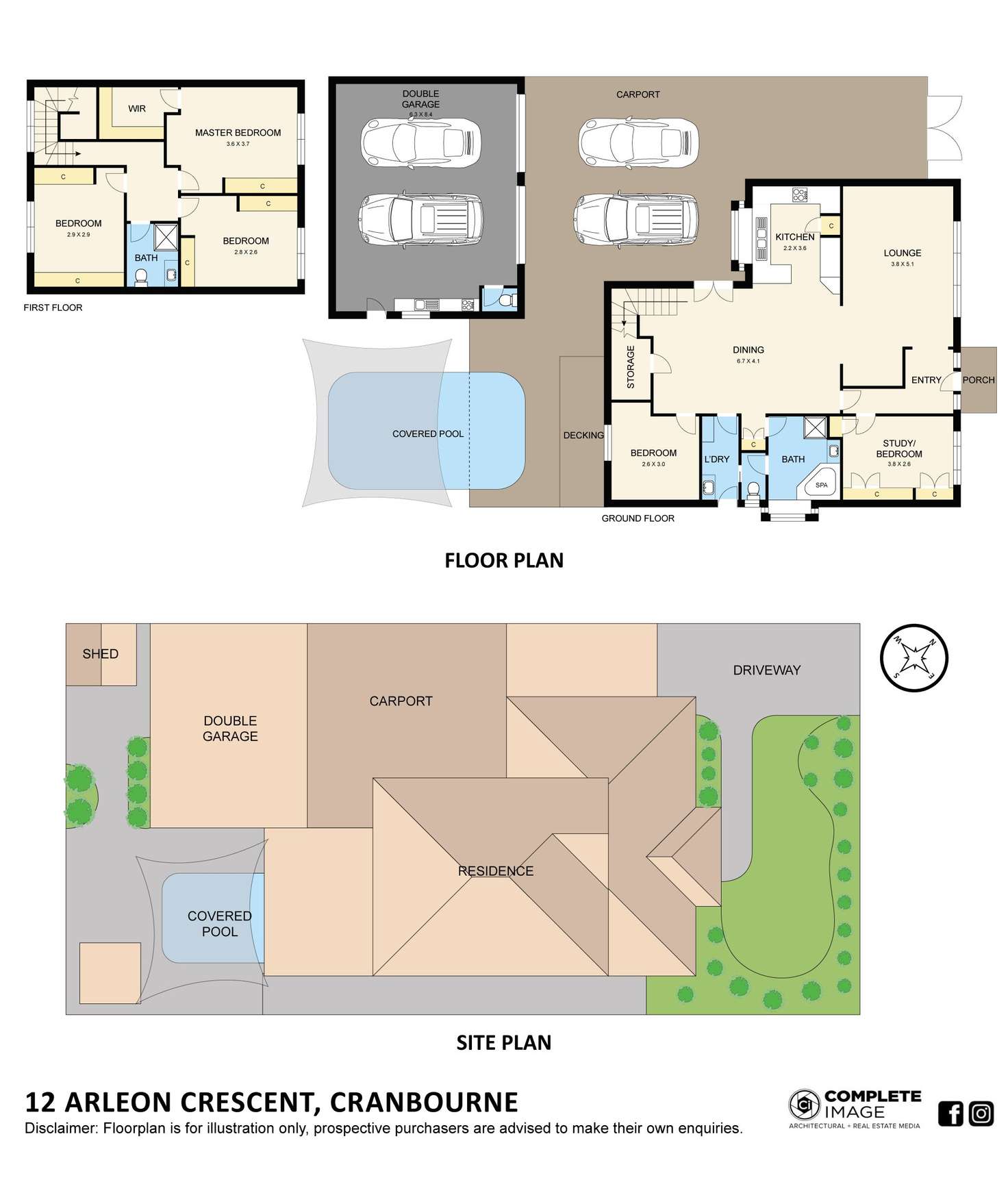 Floorplan of Homely house listing, 12 Arleon Crescent, Cranbourne VIC 3977