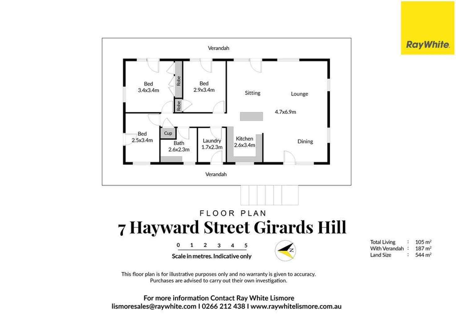 Floorplan of Homely house listing, 7 Hayward Street, Girards Hill NSW 2480
