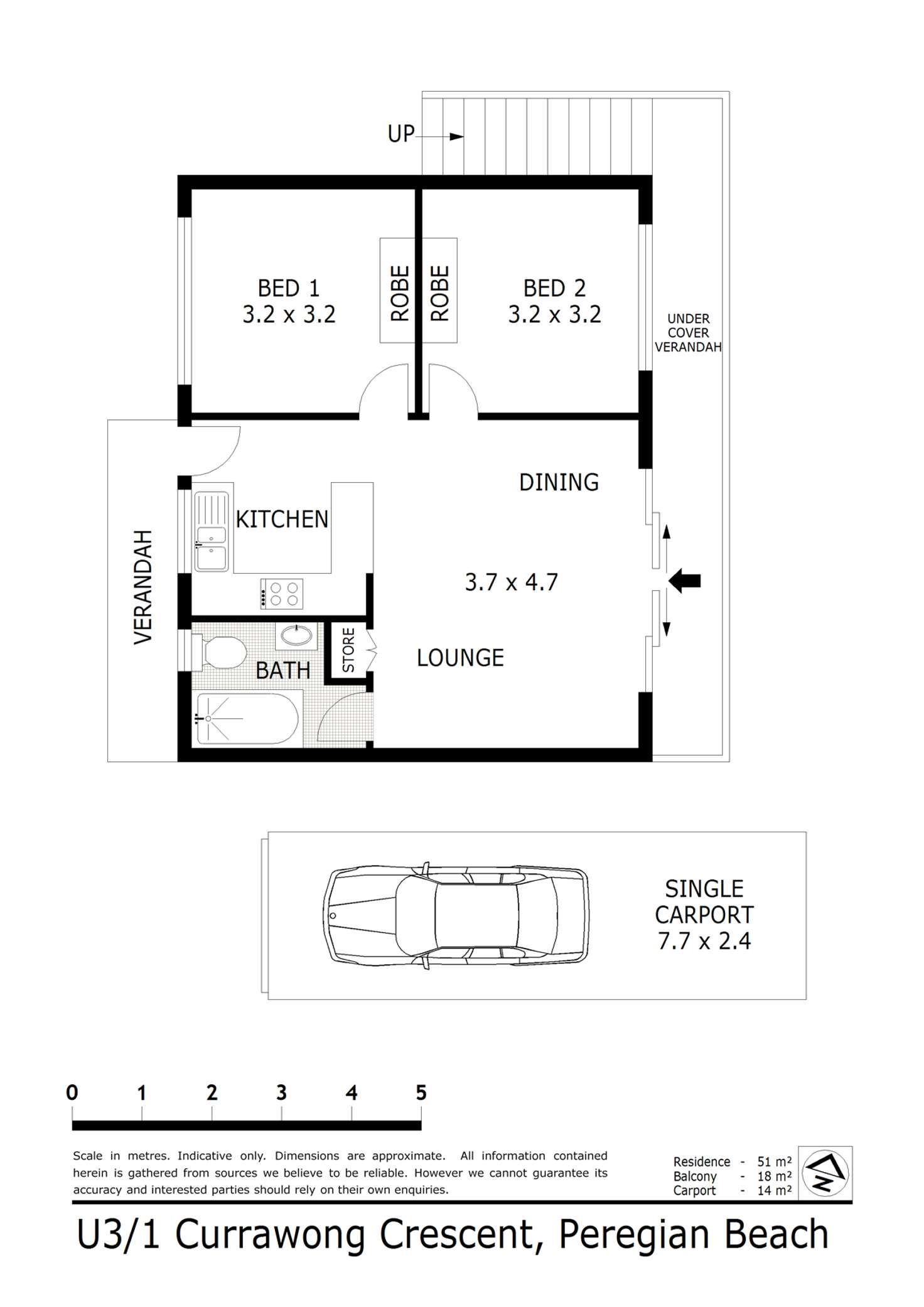 Floorplan of Homely unit listing, 3/1 Currawong Crescent, Peregian Beach QLD 4573