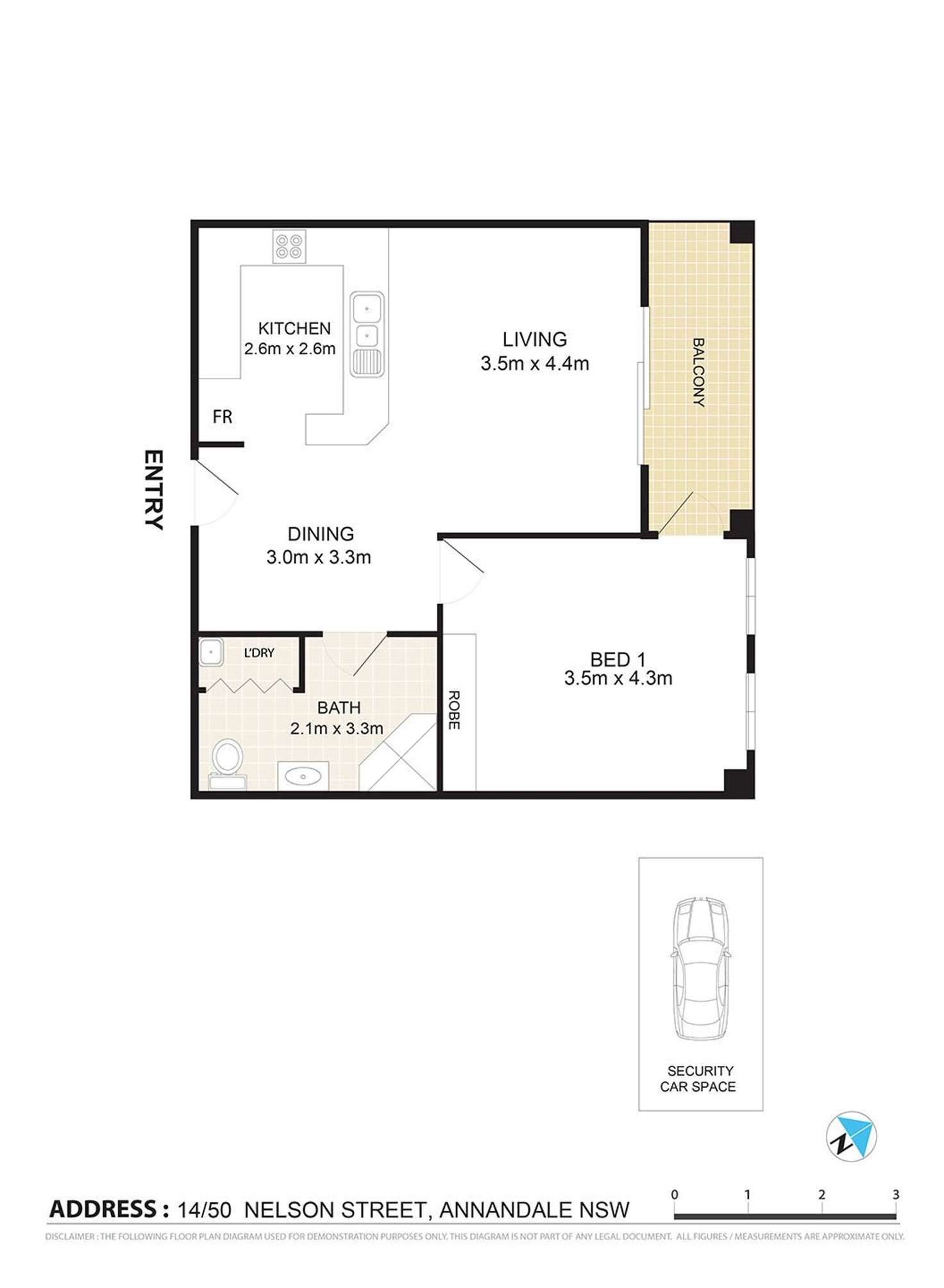 Floorplan of Homely apartment listing, 14/50 Nelson Street, Annandale NSW 2038