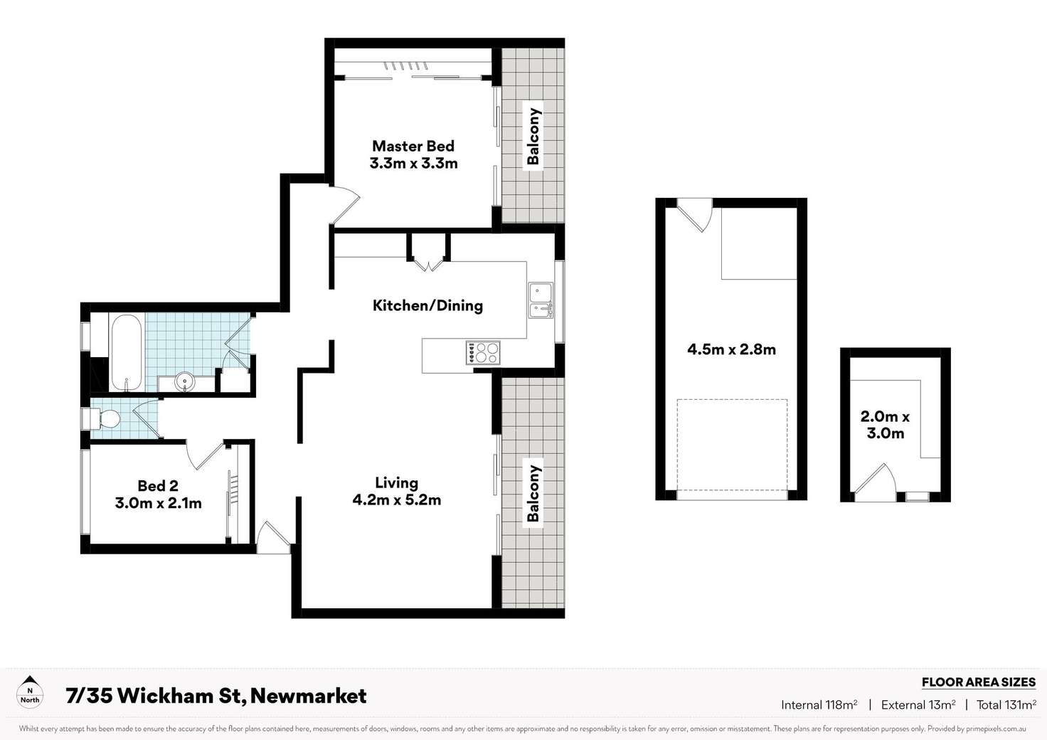 Floorplan of Homely unit listing, 7/35 Wickham Street, Newmarket QLD 4051