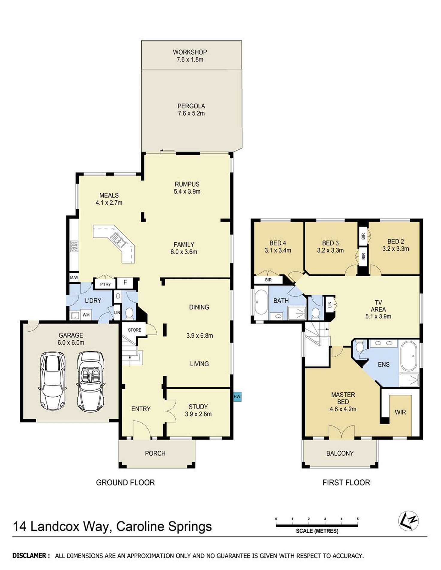 Floorplan of Homely house listing, 14 Landcox Way, Caroline Springs VIC 3023