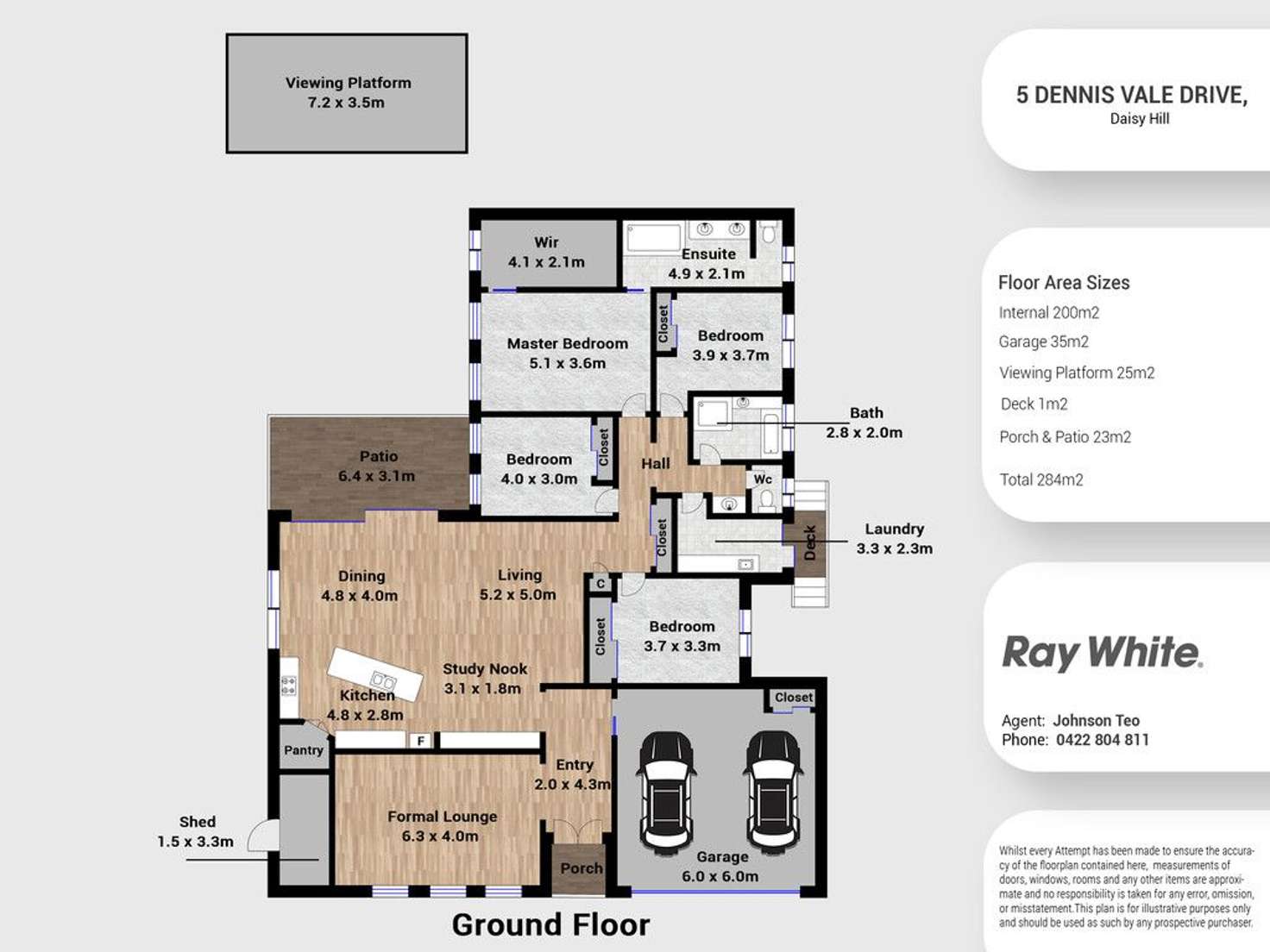 Floorplan of Homely house listing, 5 Dennis Vale Drive, Daisy Hill QLD 4127