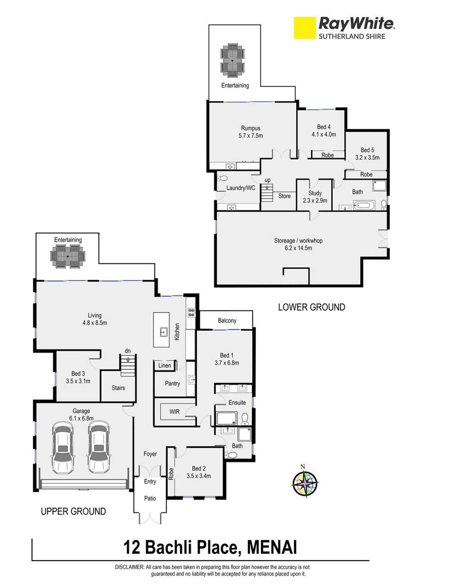 Floorplan of Homely house listing, 12 Bachli Place, Menai NSW 2234