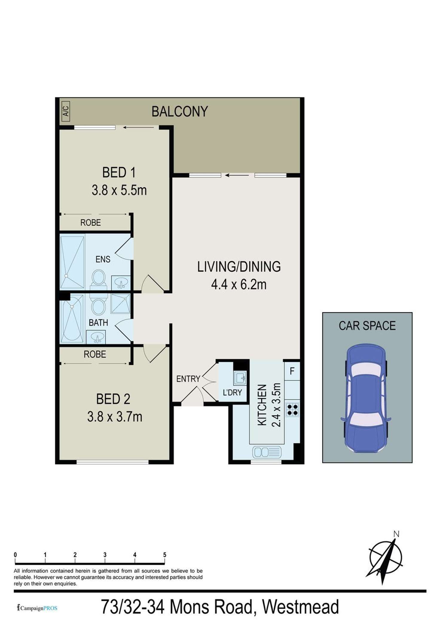 Floorplan of Homely apartment listing, 73/32-34 Mons Road, Westmead NSW 2145