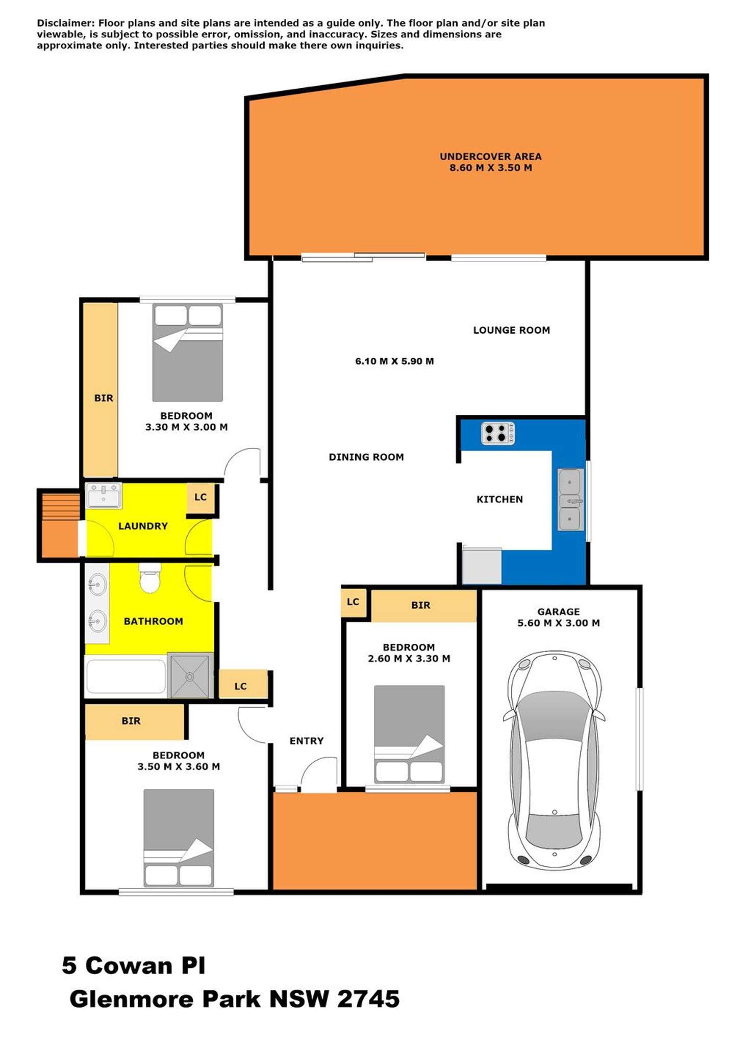 Floorplan of Homely house listing, 5 Cowan Place, Glenmore Park NSW 2745
