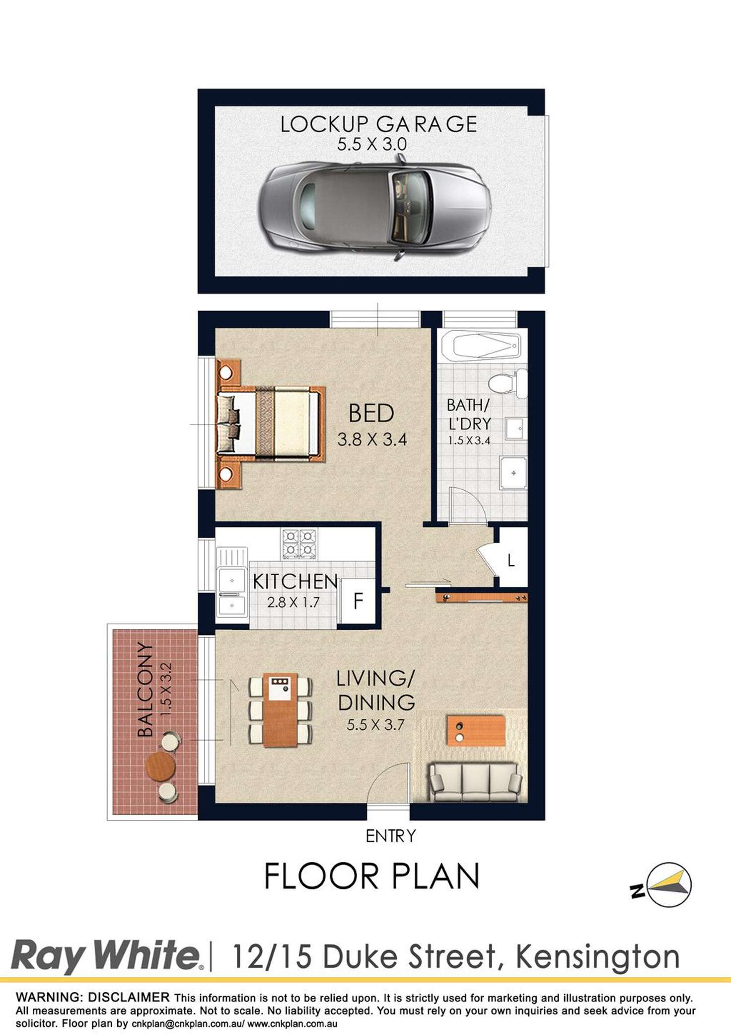 Floorplan of Homely apartment listing, 12/15 Duke Street, Kensington NSW 2033
