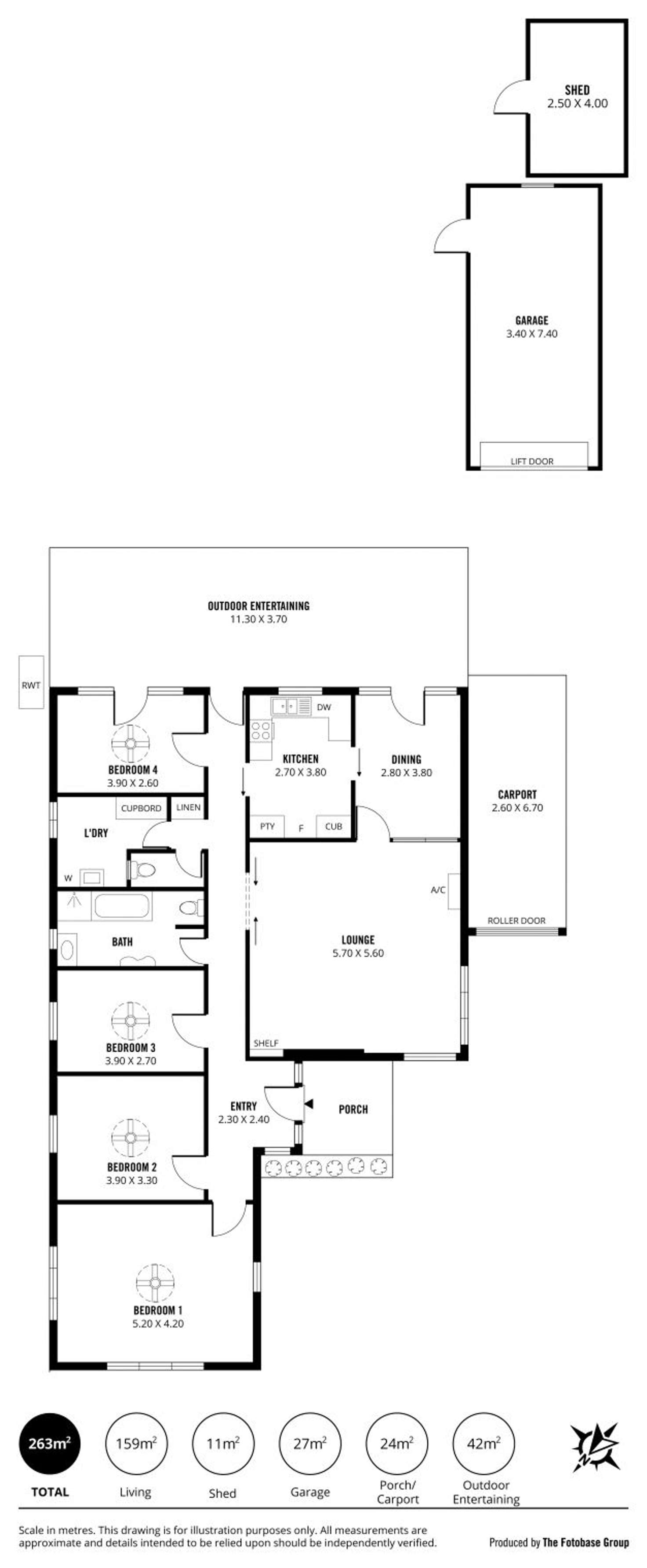 Floorplan of Homely house listing, 34 Branwhite Street, Woodville South SA 5011