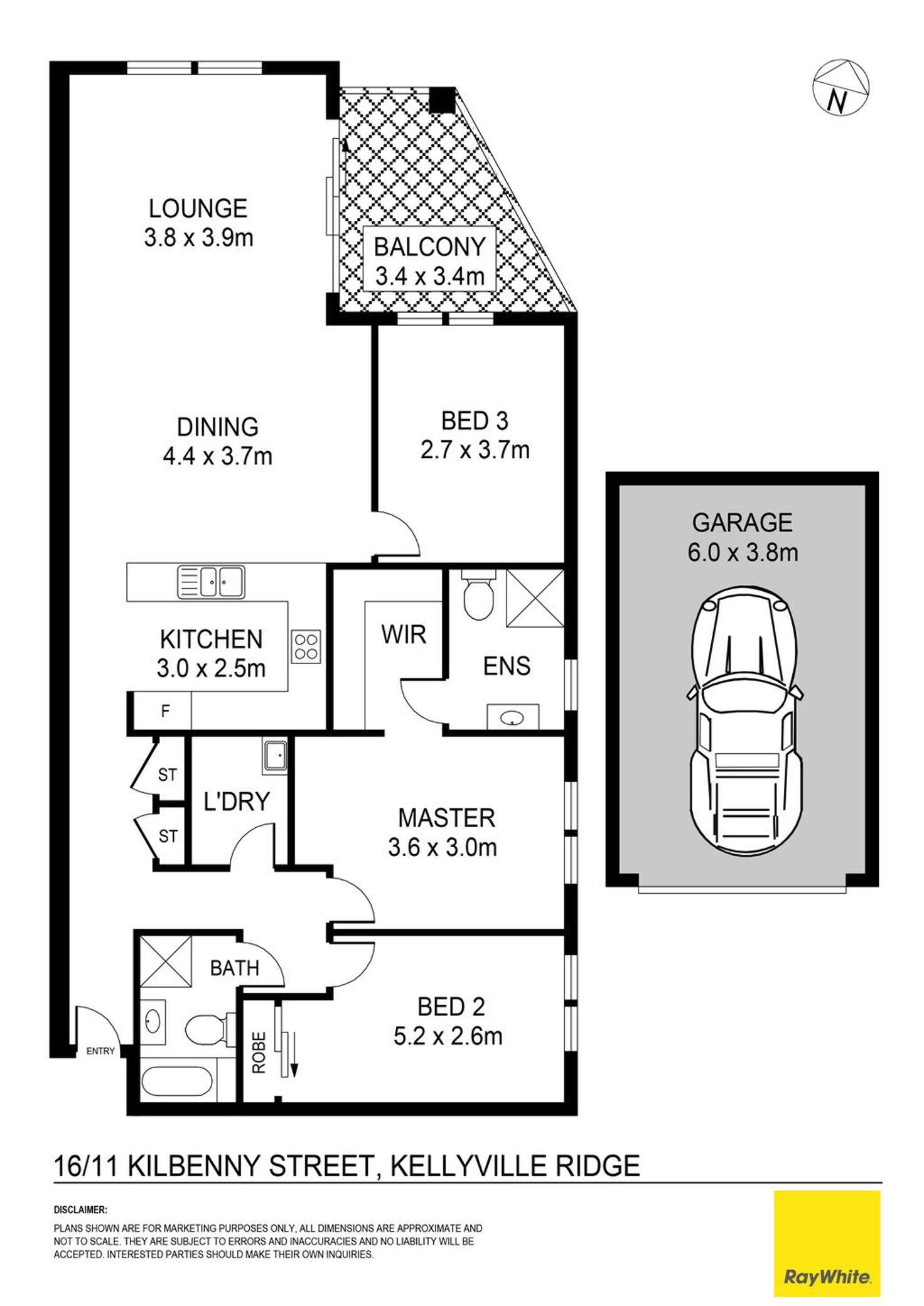 Floorplan of Homely apartment listing, 16/11 Kilbenny Street, Kellyville Ridge NSW 2155