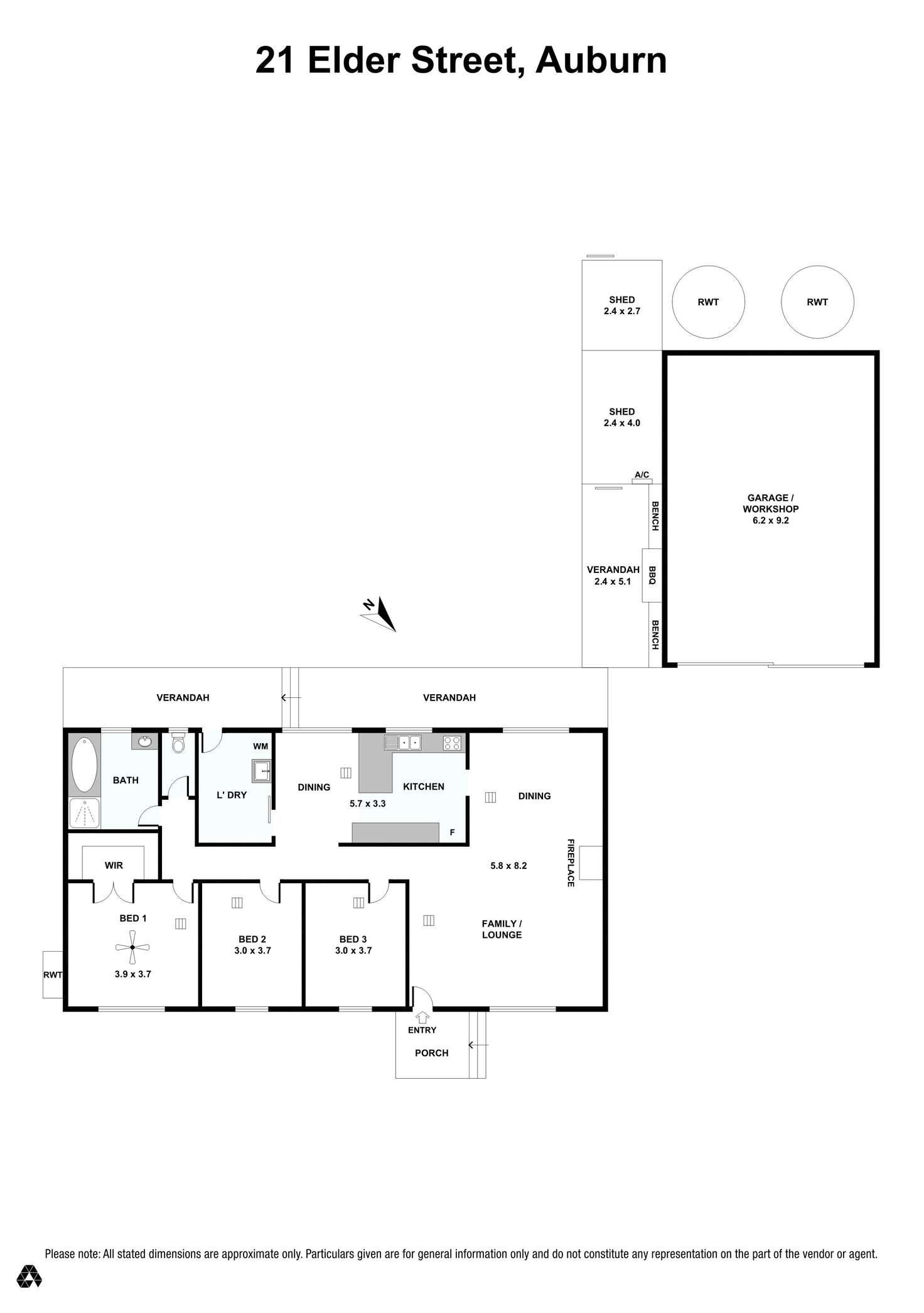 Floorplan of Homely house listing, 21 Elder Street, Auburn SA 5451