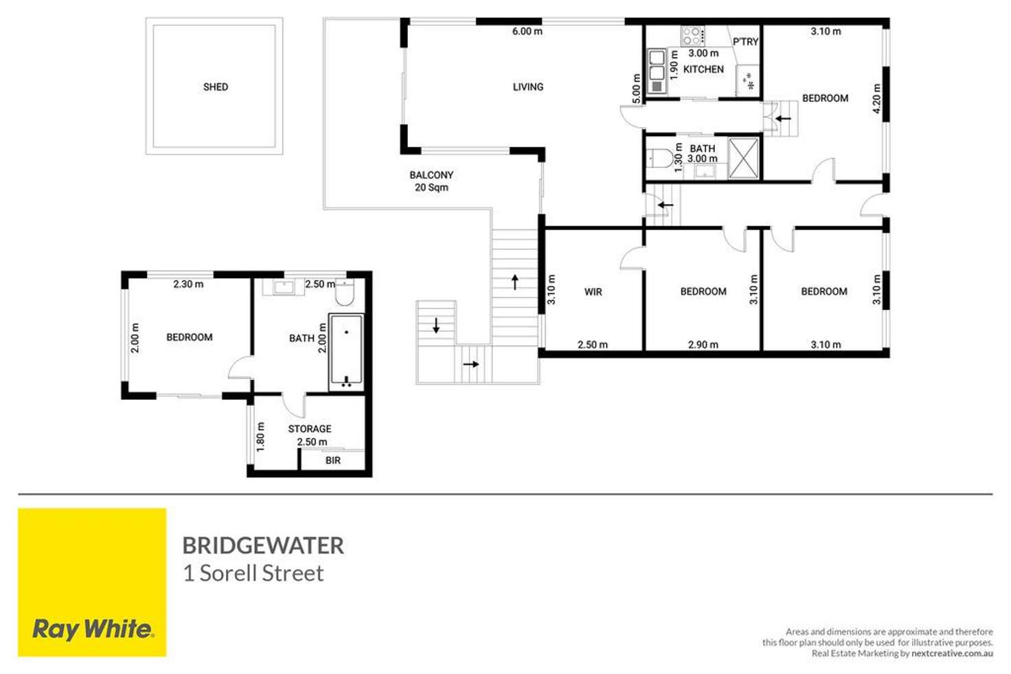 Floorplan of Homely house listing, 1 Sorell Street, Bridgewater TAS 7030