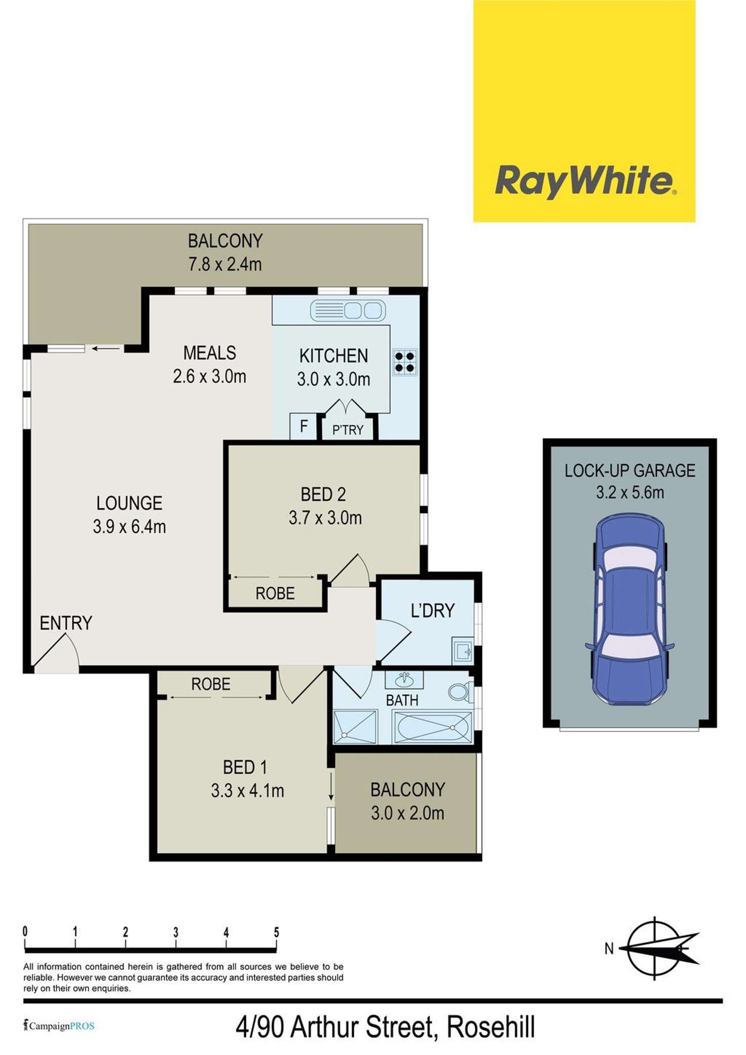 Floorplan of Homely apartment listing, 4/90 Arthur Street, Rosehill NSW 2142