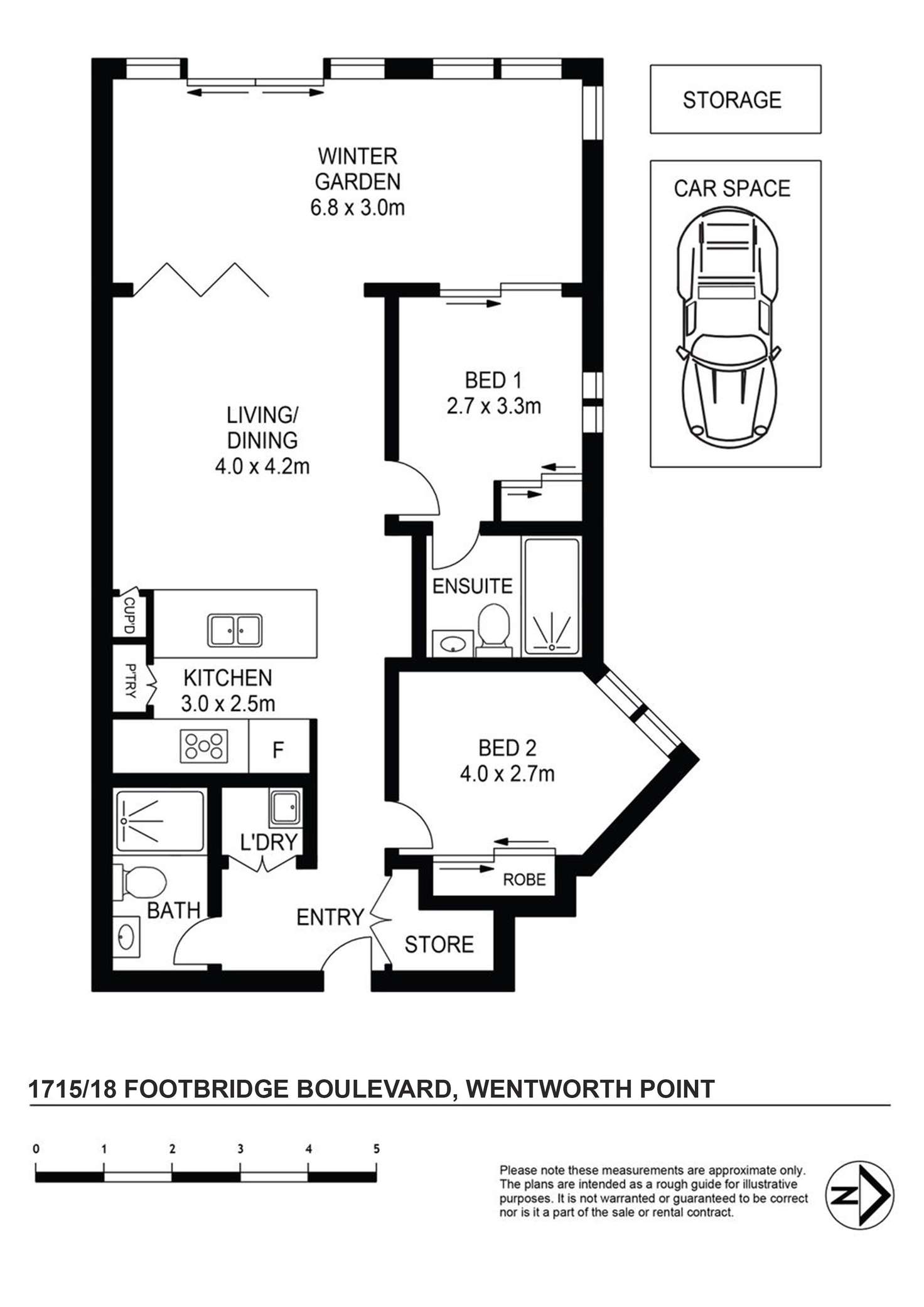 Floorplan of Homely apartment listing, 1715/18 Footbridge Boulevard, Wentworth Point NSW 2127