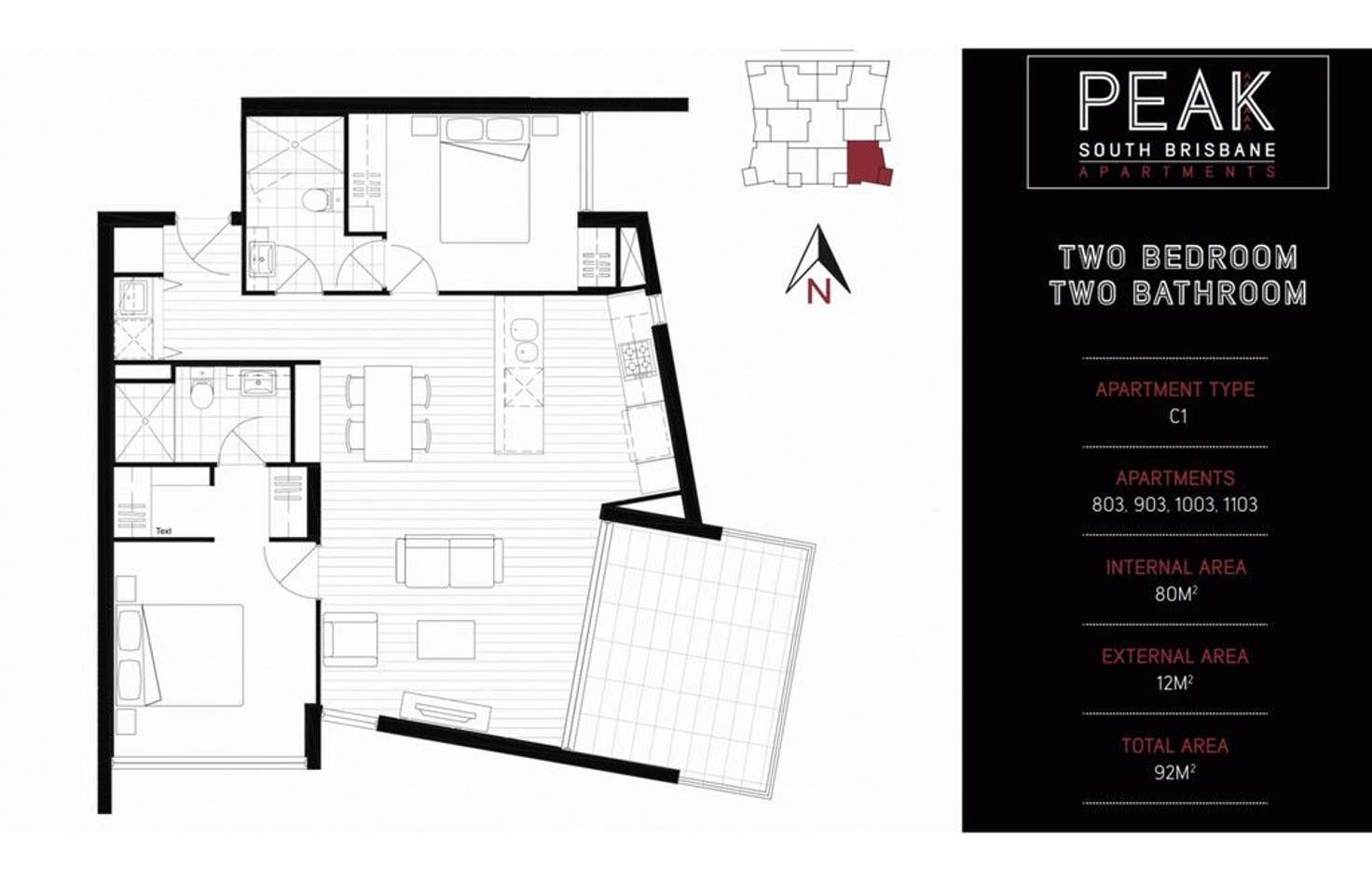 Floorplan of Homely apartment listing, 1103/218 Vulture Street, South Brisbane QLD 4101