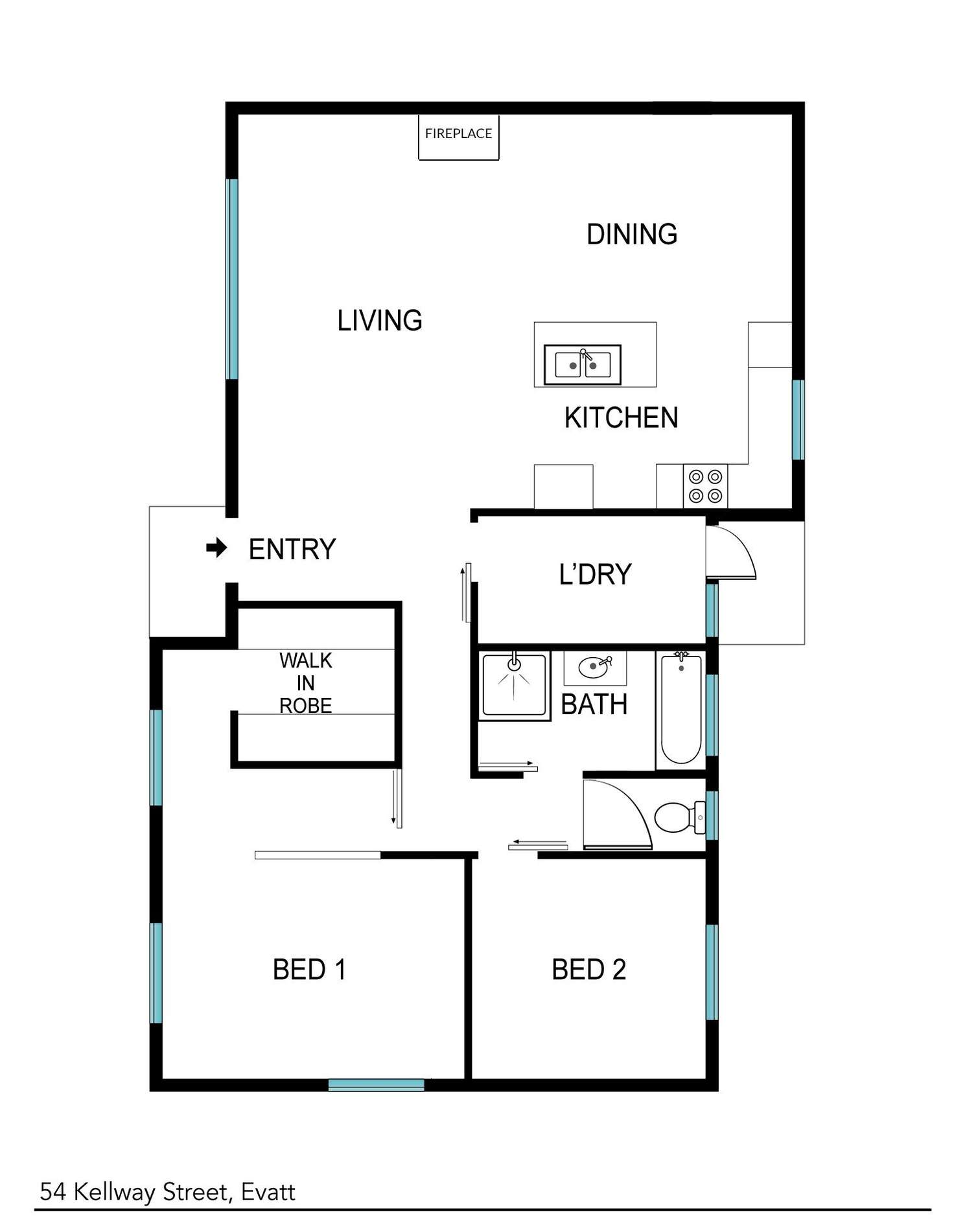 Floorplan of Homely house listing, 54 Kellway Street, Evatt ACT 2617