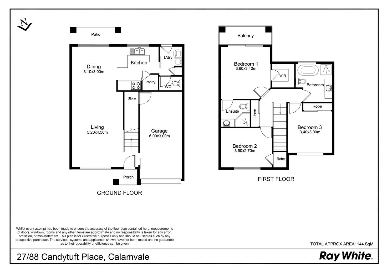 Floorplan of Homely townhouse listing, 27/88 Candytuft Place, Calamvale QLD 4116