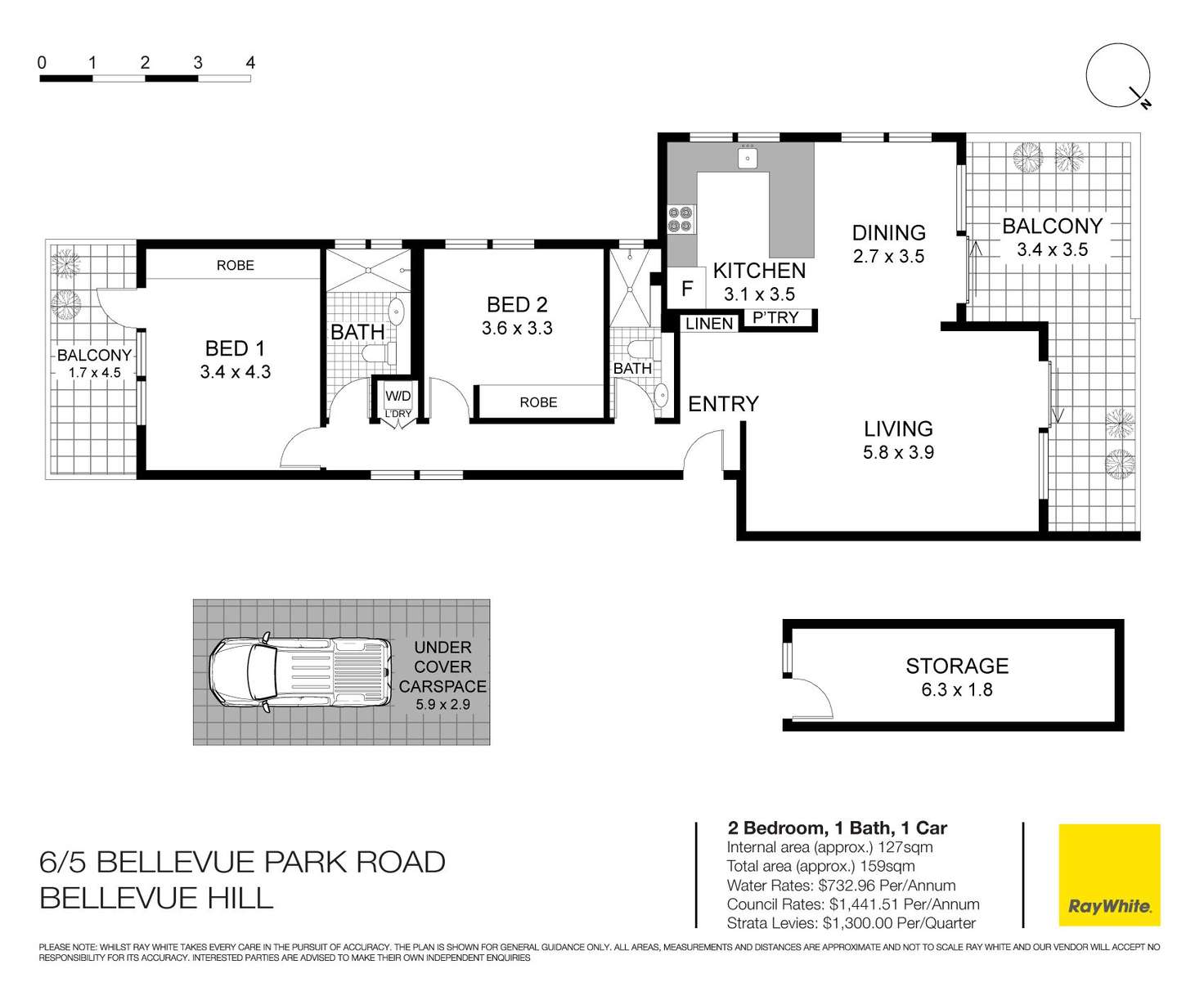 Floorplan of Homely apartment listing, 6/5 Bellevue Park Road, Bellevue Hill NSW 2023