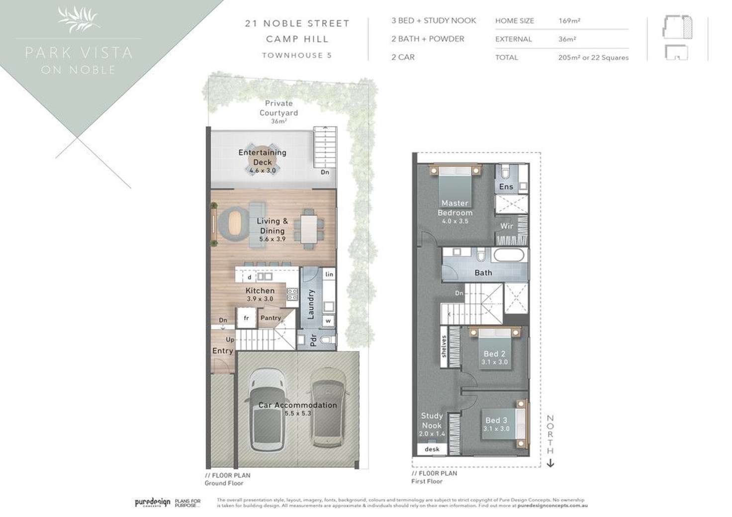 Floorplan of Homely townhouse listing, Unit 5/21 Noble Street, Camp Hill QLD 4152
